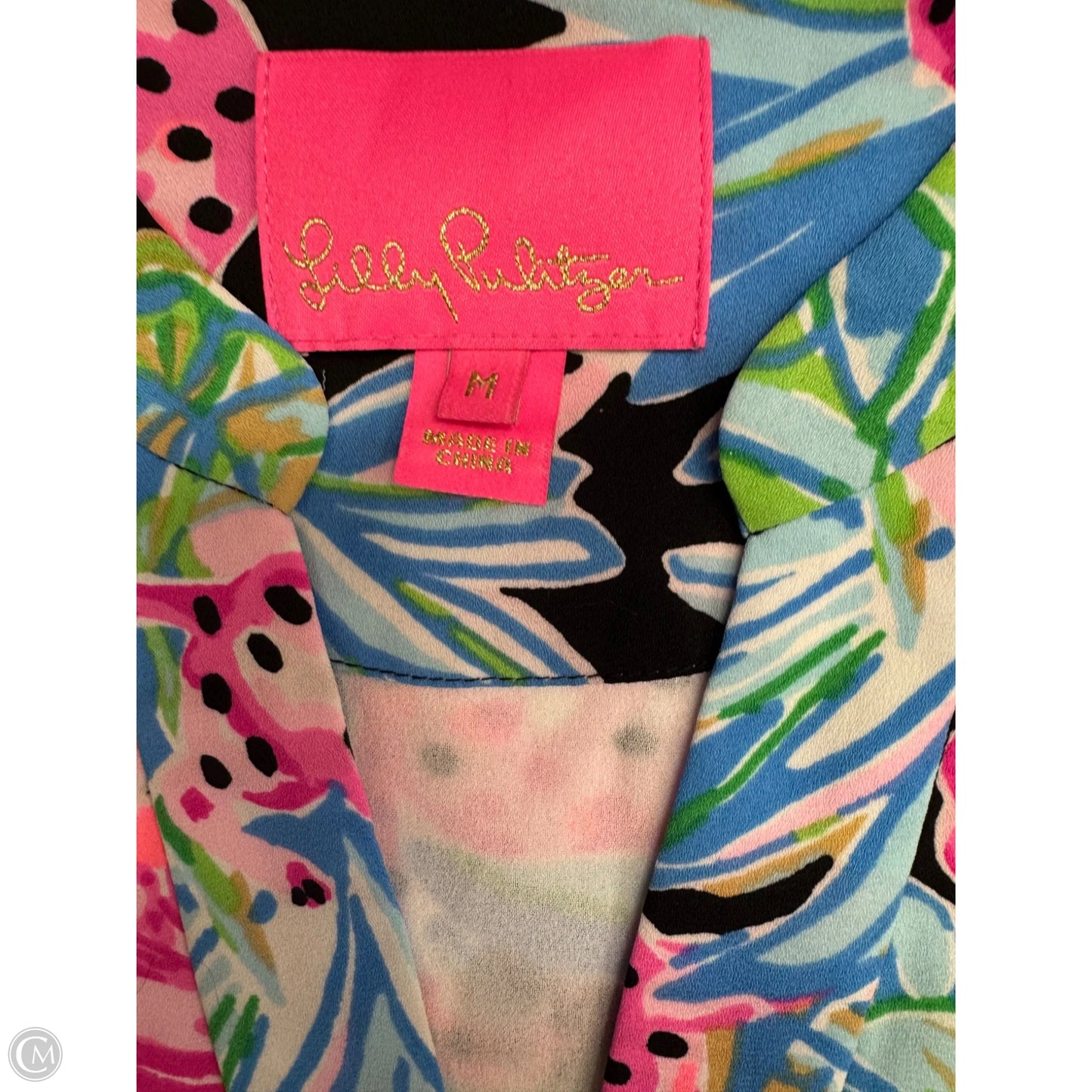 Dress Designer By Lilly Pulitzer In Black & Pink, Size: M