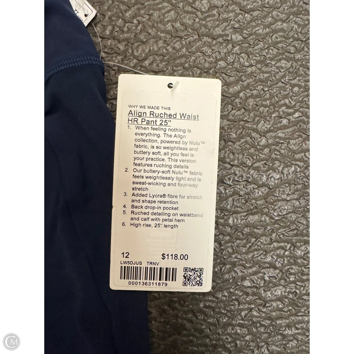 Athletic Leggings By Lululemon In Navy, Size: 12