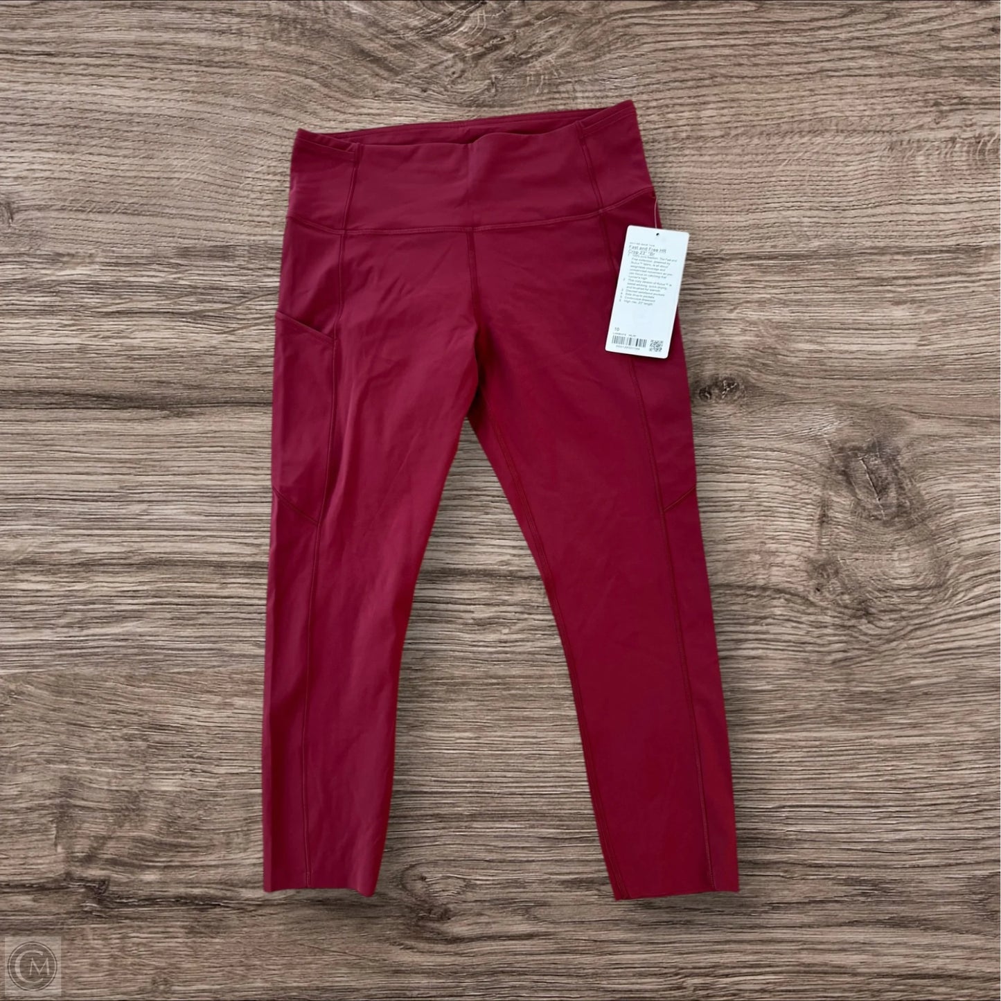 Athletic Capris By Lululemon In Maroon, Size: 10