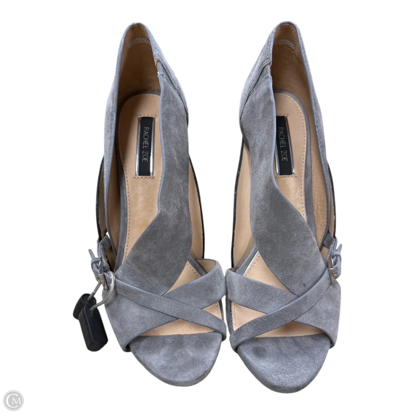Sandals Heels Stiletto By Rachel Zoe In Grey, Size: 9