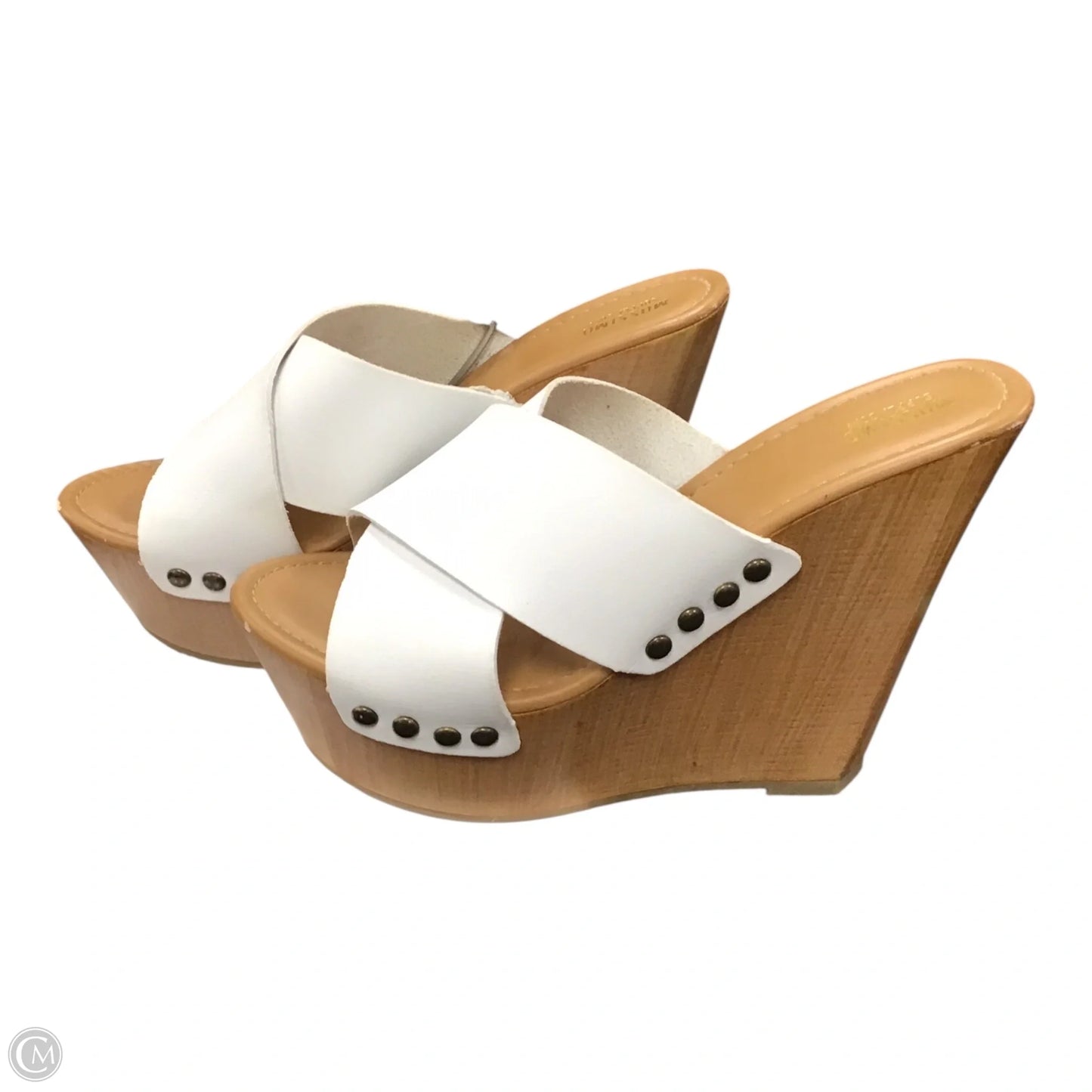 Sandals Heels Platform By Mossimo In White, Size: 8