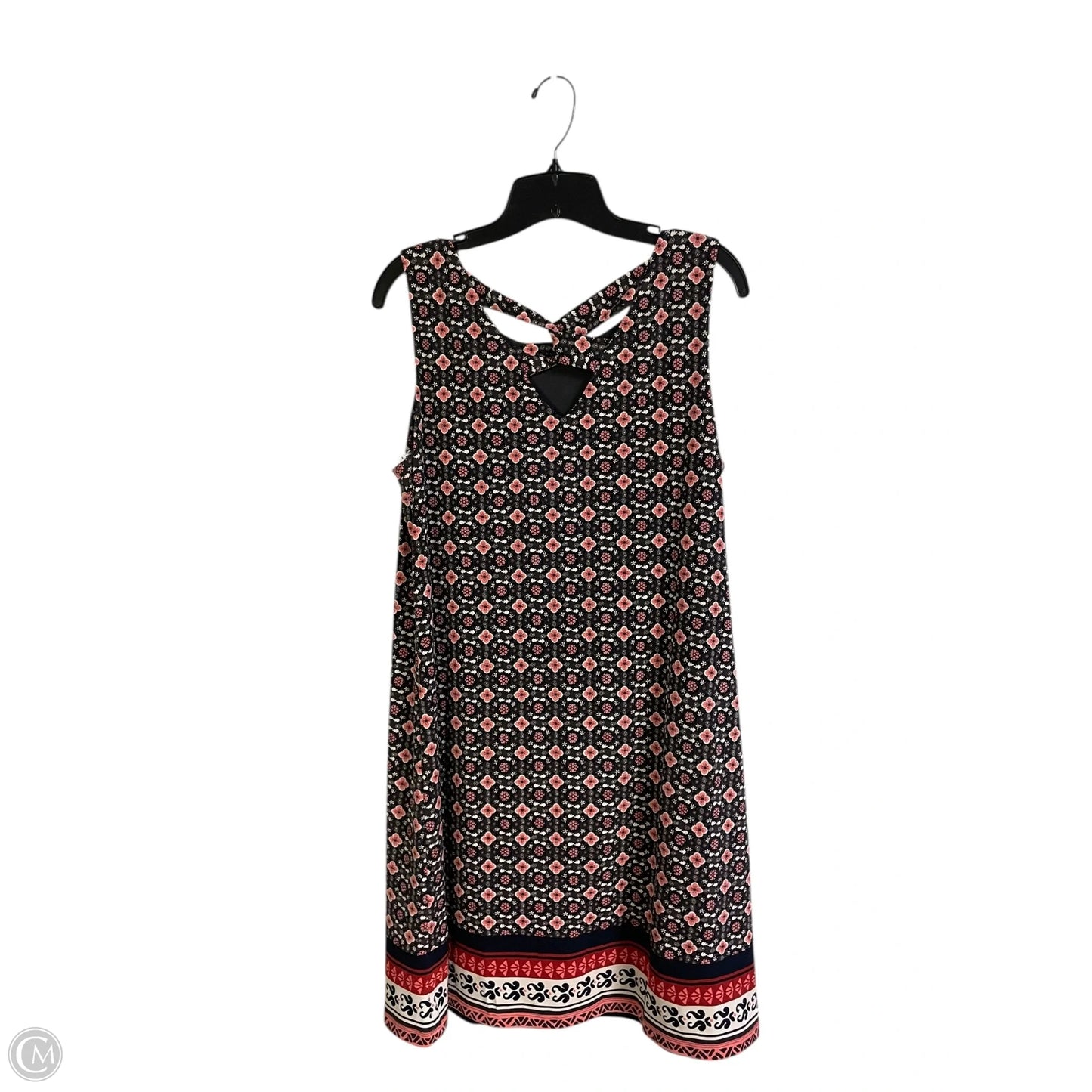 Dress Casual Short By Clothes Mentor In Black & Pink, Size: L