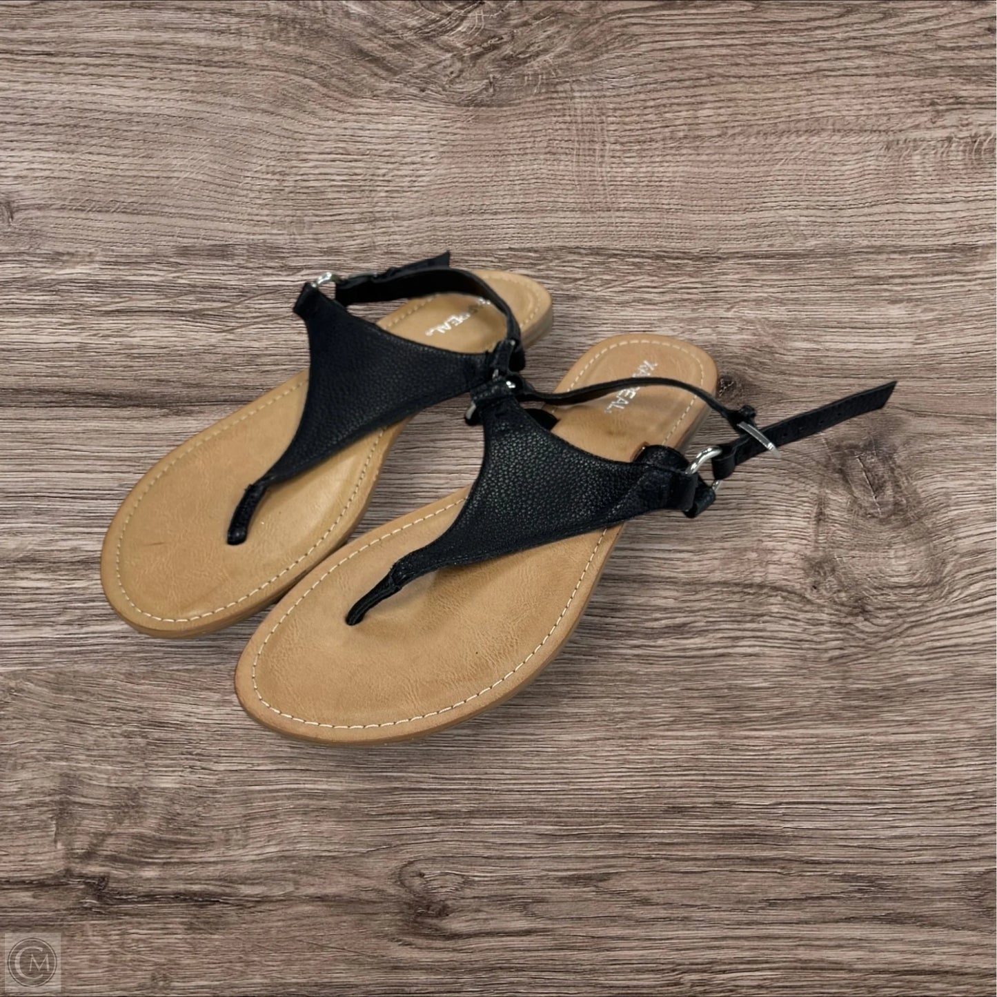 Sandals Flats By Xappeal In Black, Size: 9