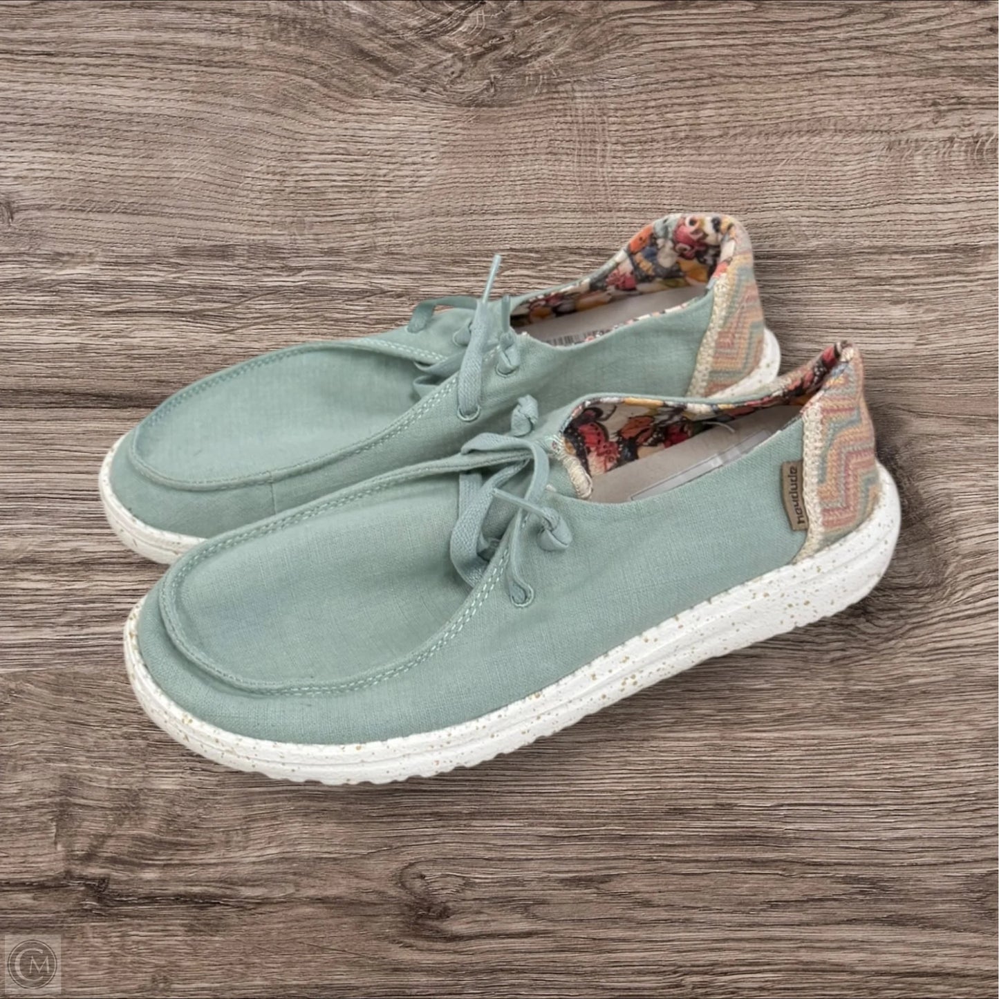 Shoes Flats By Hey Dude In Green, Size: 6