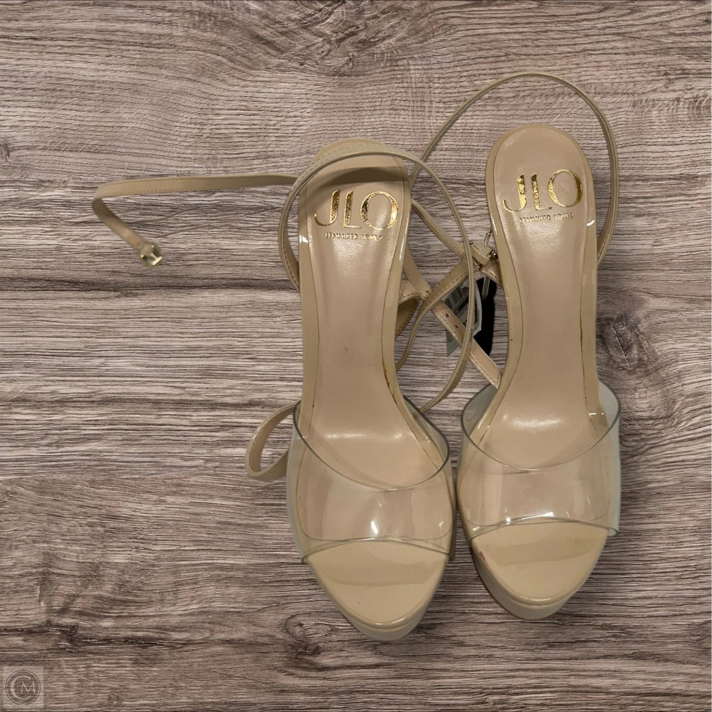 Sandals Heels Stiletto By Jennifer Lopez In Beige, Size: 6.5