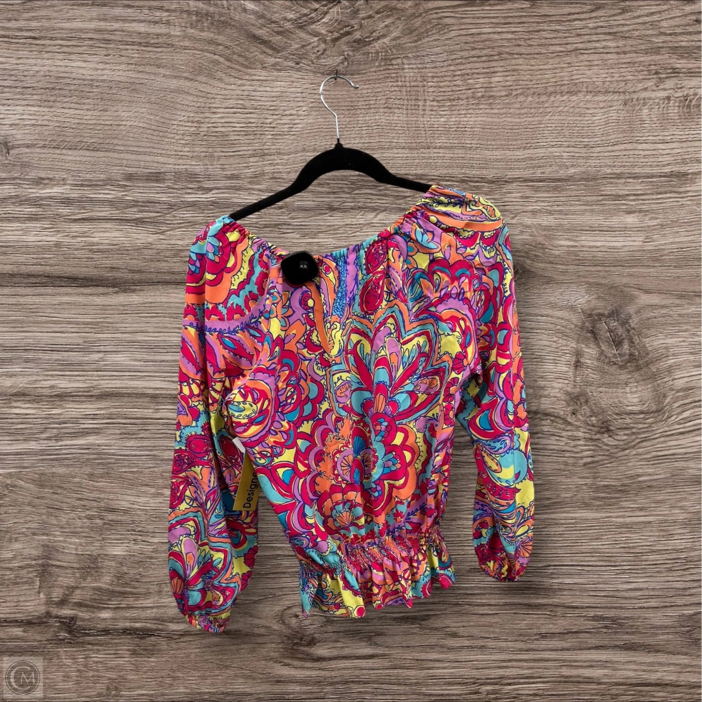 Blouse Designer By Lilly Pulitzer In Pink & Yellow, Size: Xs