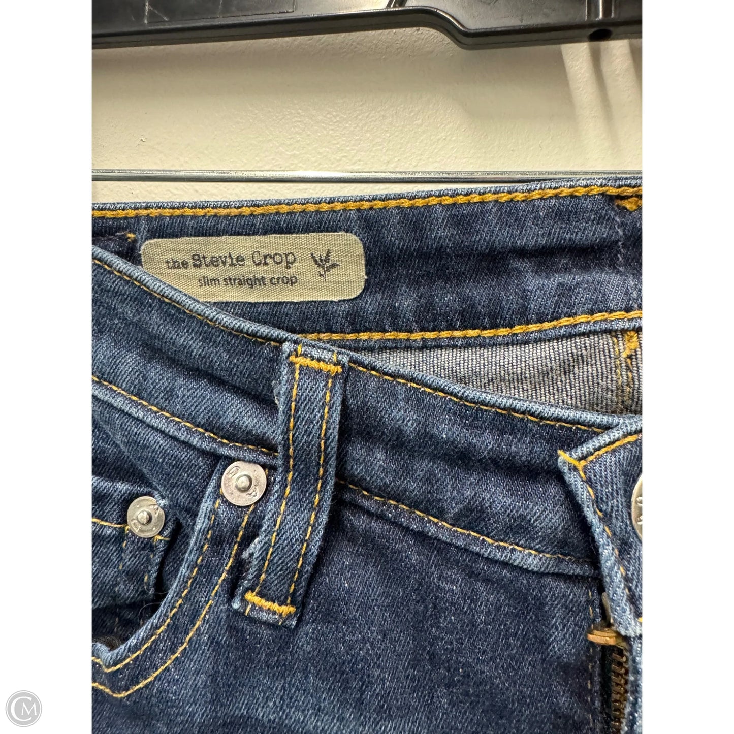 Jeans Cropped By Ag Jeans In Blue Denim, Size: 8