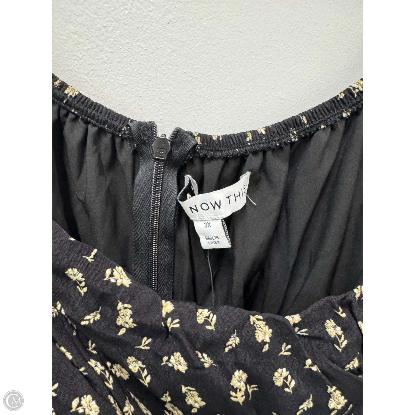 Dress Casual Midi By Clothes Mentor In Black & Cream, Size: 3x