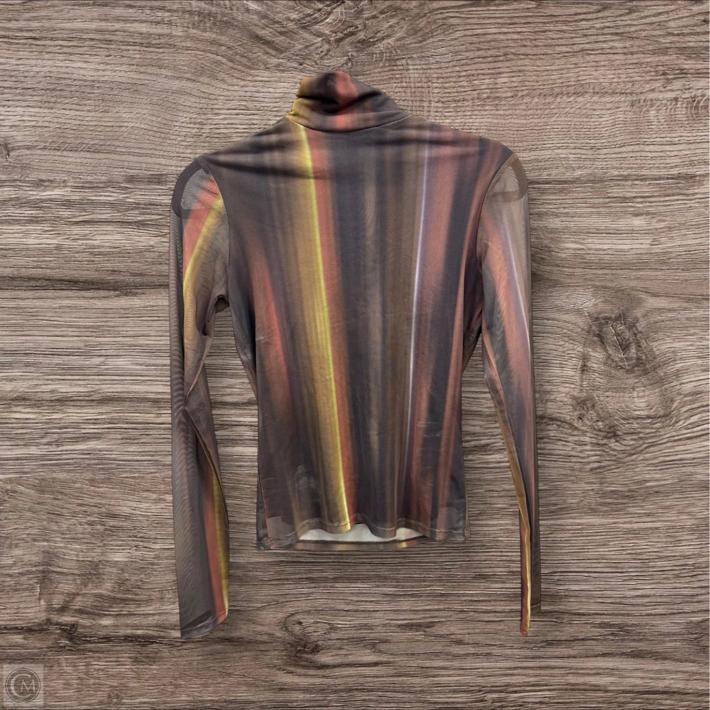 Blouse Long Sleeve By Bailey 44 In Brown & Orange, Size: Xs