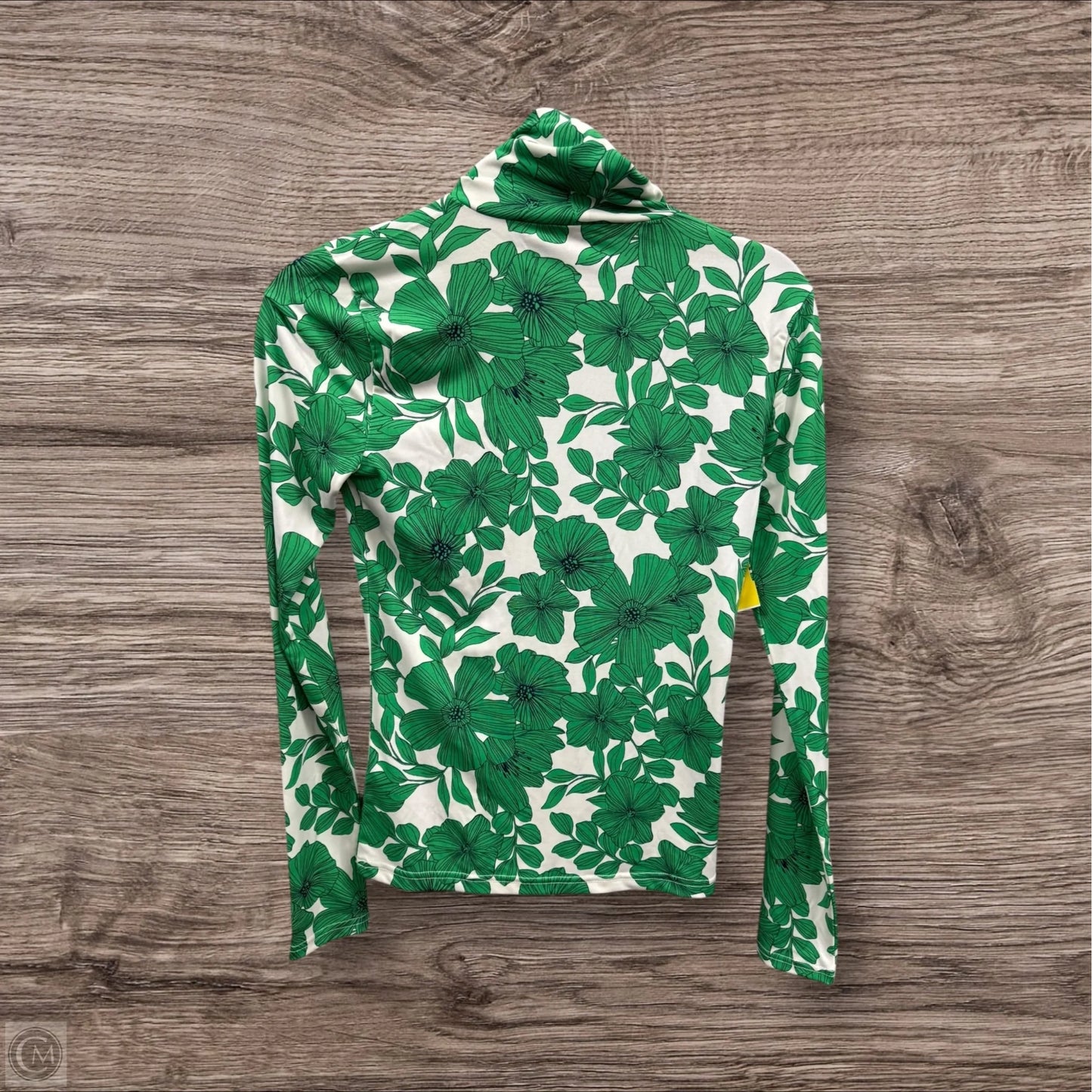 Top Long Sleeve By J. Crew In Green & White, Size: Xs