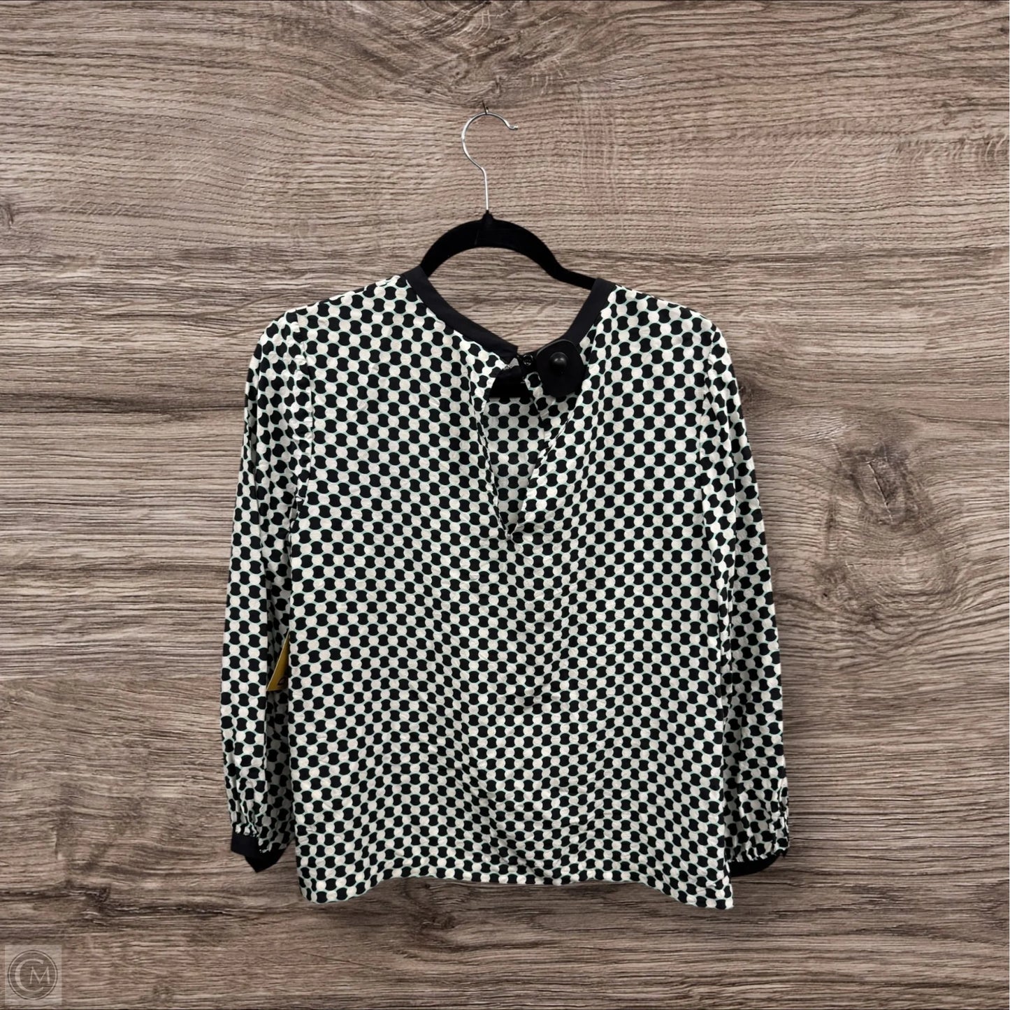 Blouse Designer By Kate Spade In Black & White, Size: M