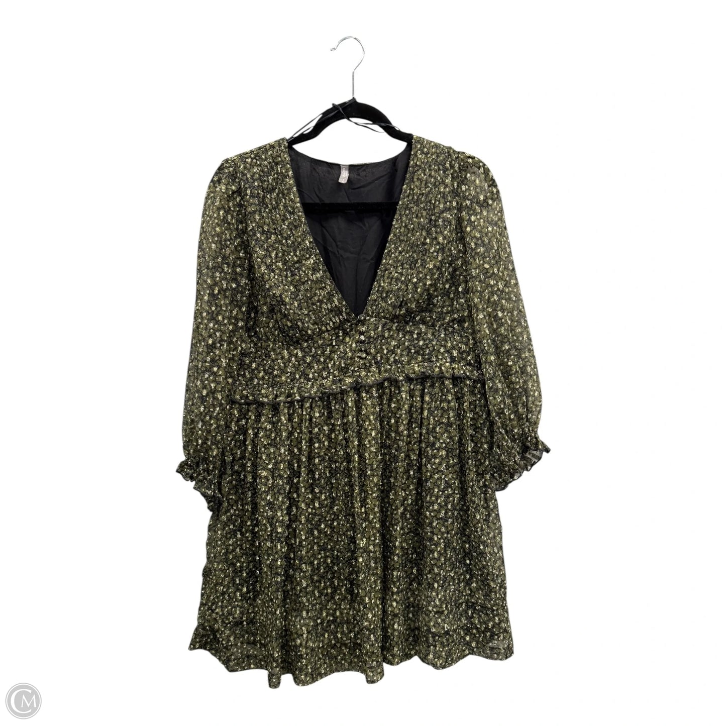 Dress Casual Short By Urban Outfitters In Gold & Green, Size: S