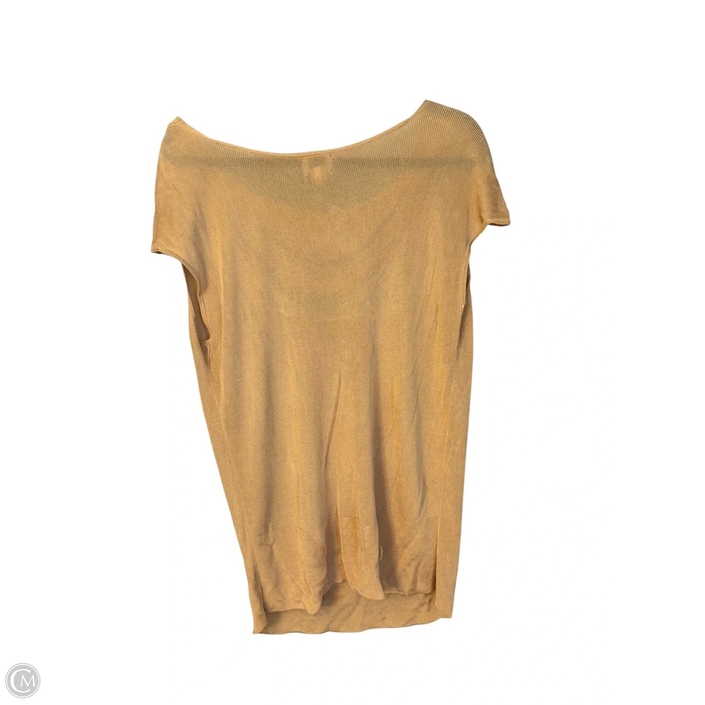 Top Short Sleeve By Chicos In Gold, Size: L