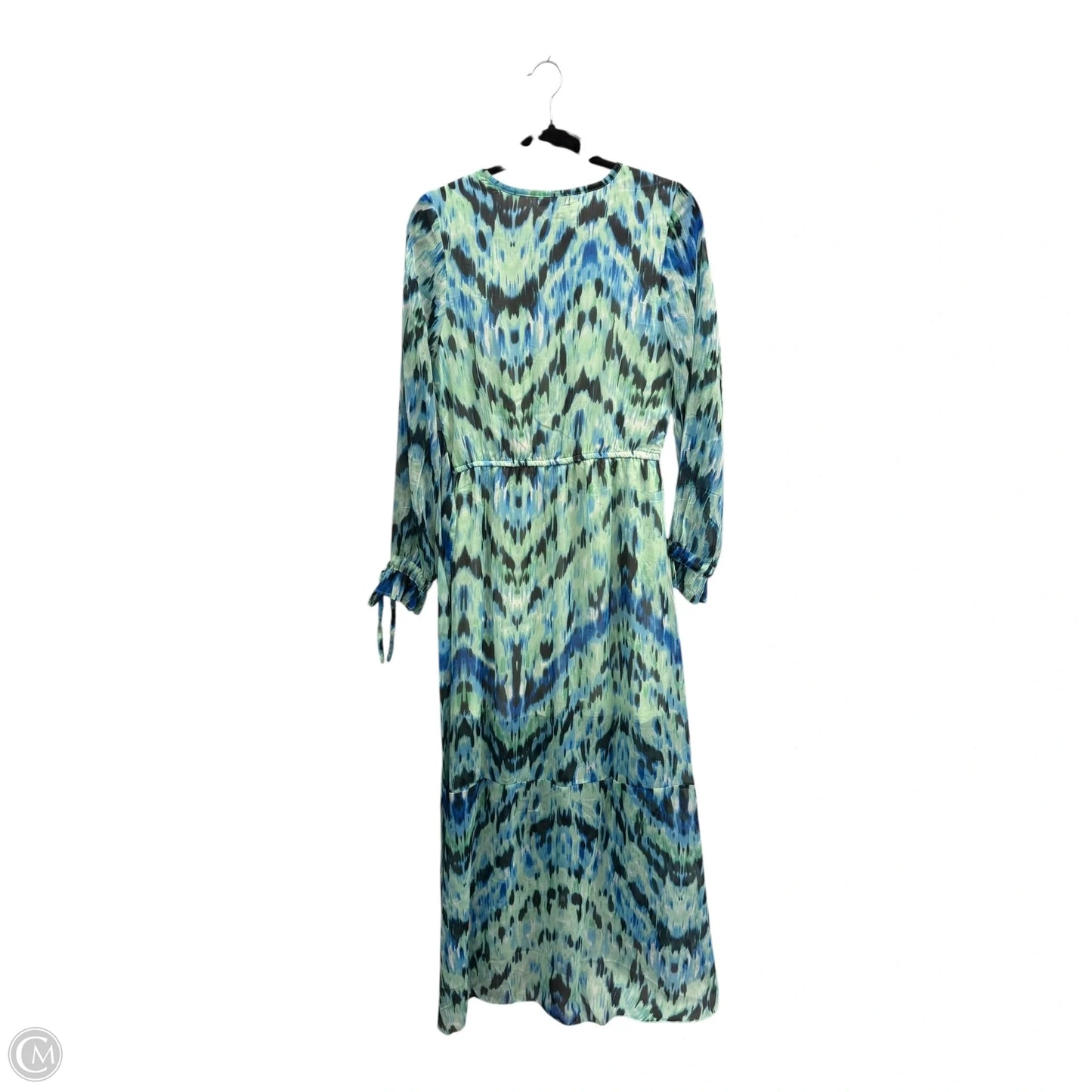 Dress Casual Maxi By Kendall + Kylie In Blue & Green, Size: M