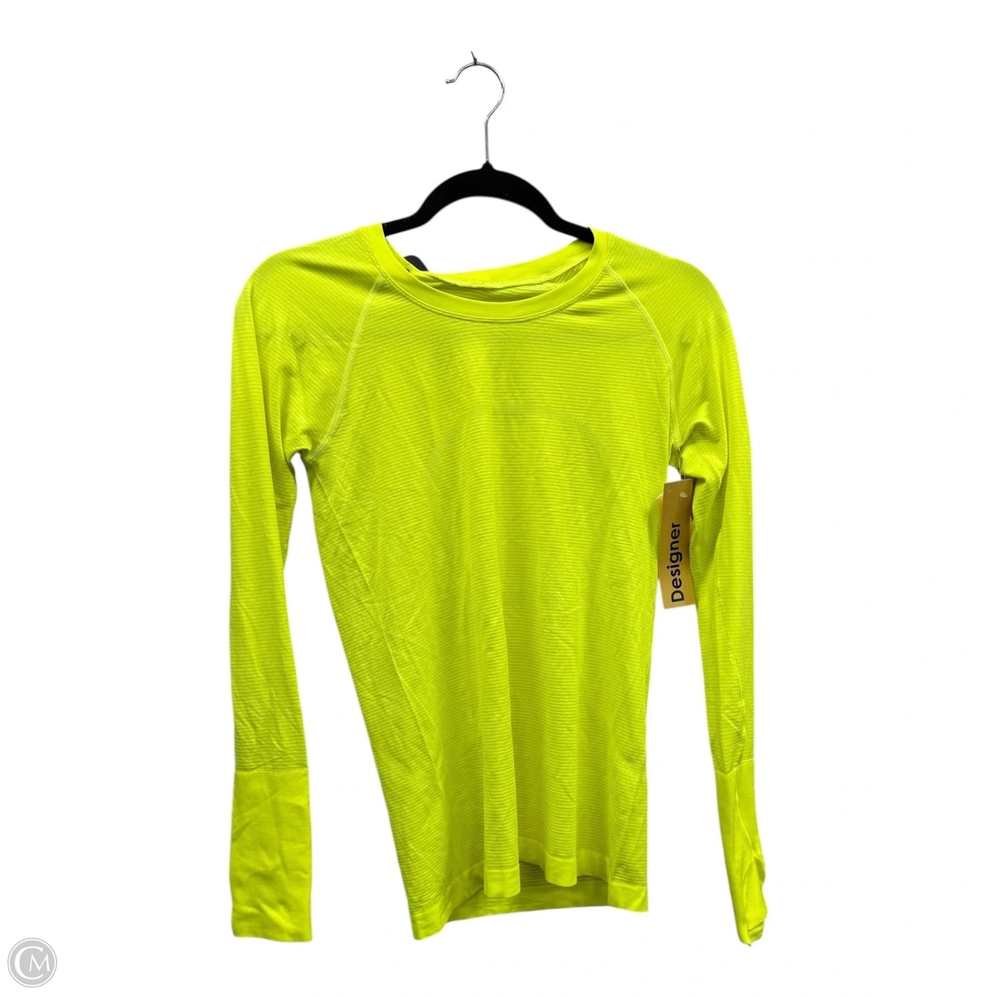 Athletic Top Long Sleeve Crewneck By Lululemon In Yellow, Size: 6