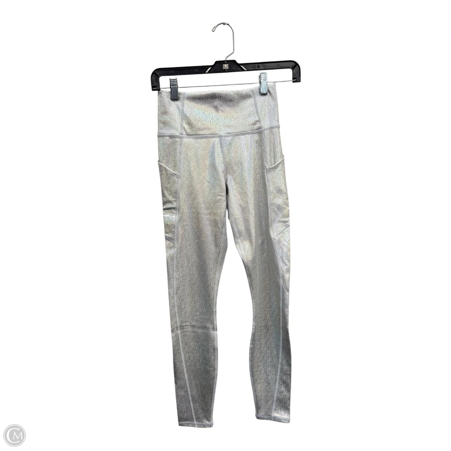Athletic Leggings By Fabletics In Silver, Size: Xs