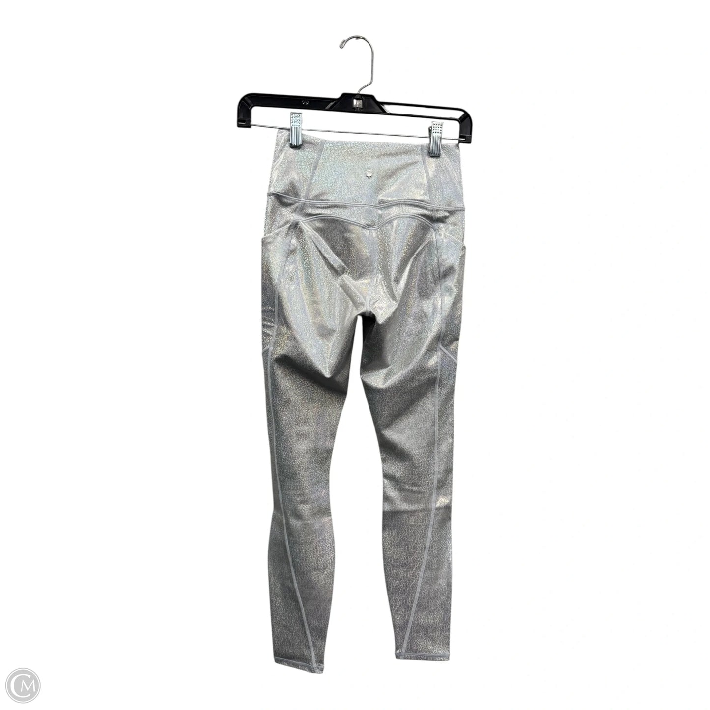 Athletic Leggings By Fabletics In Silver, Size: Xs