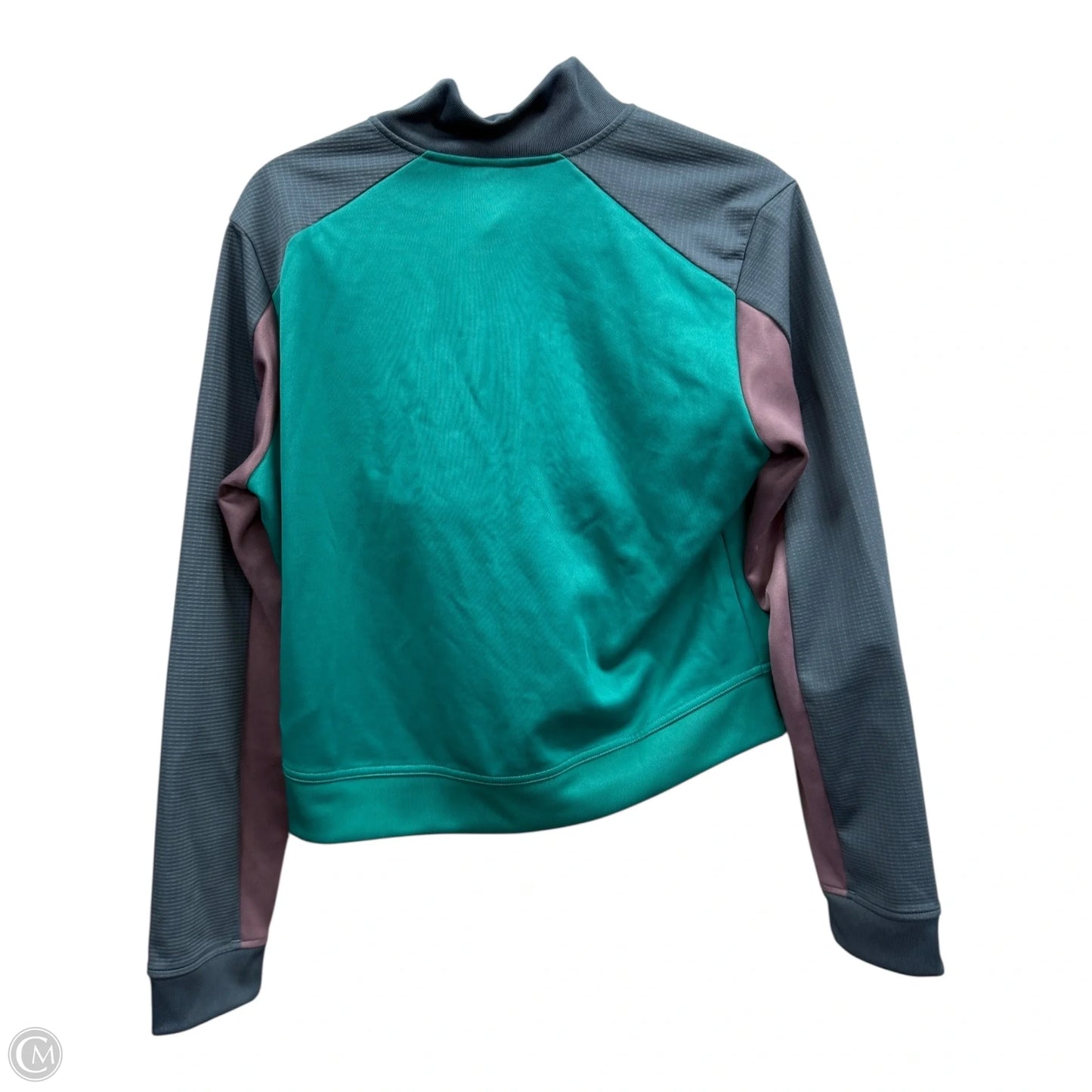 Athletic Jacket By Adidas In Blue & Green, Size: L
