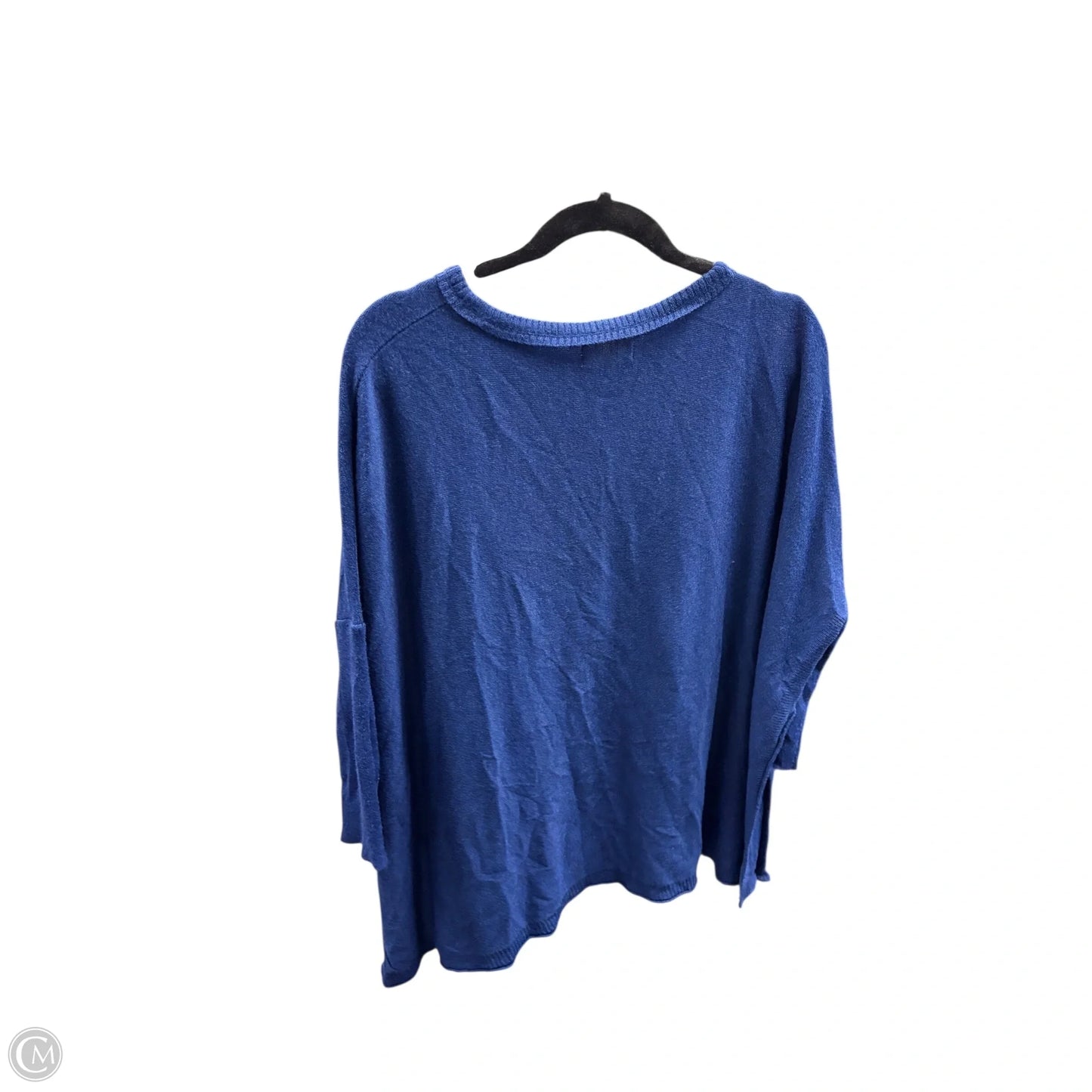 Sweater Short Sleeve By Mer Sea In Blue, Size: Osfm