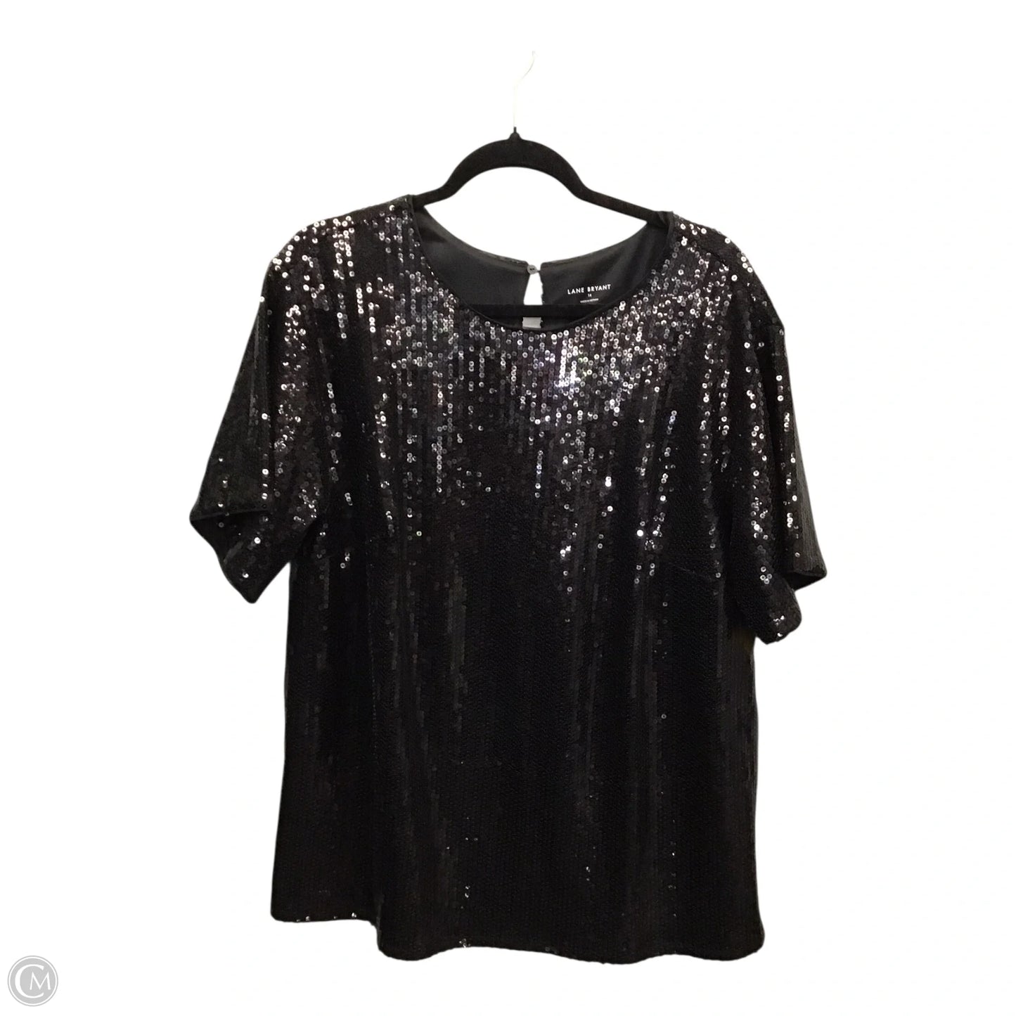 Blouse Short Sleeve By Lane Bryant In Black, Size: 14
