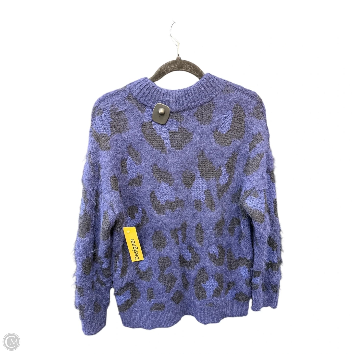 Sweater Designer By Kate Spade In Black & Blue, Size: M