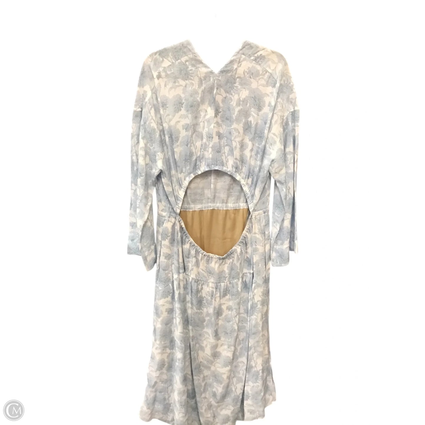 Dress Casual Maxi By Vince In Blue & White, Size: Xl