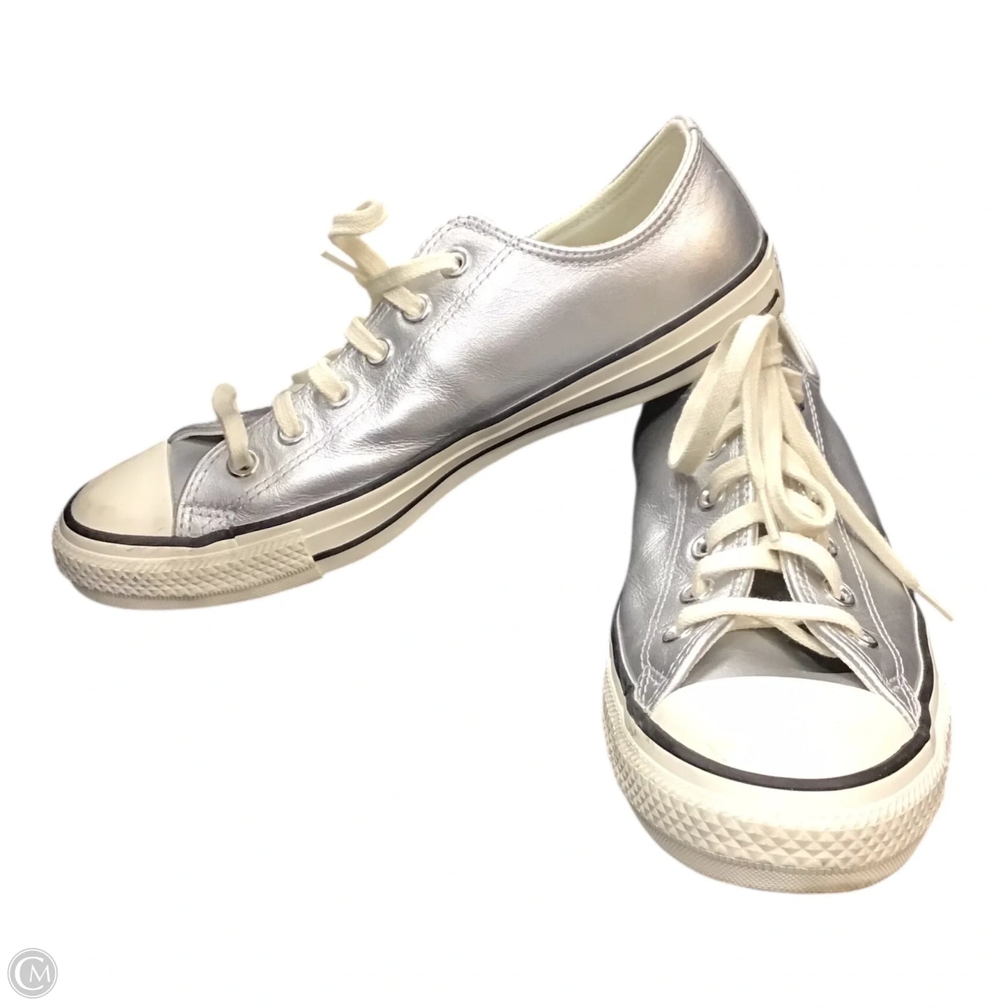 Shoes Sneakers By Converse In Silver, Size: 9.5