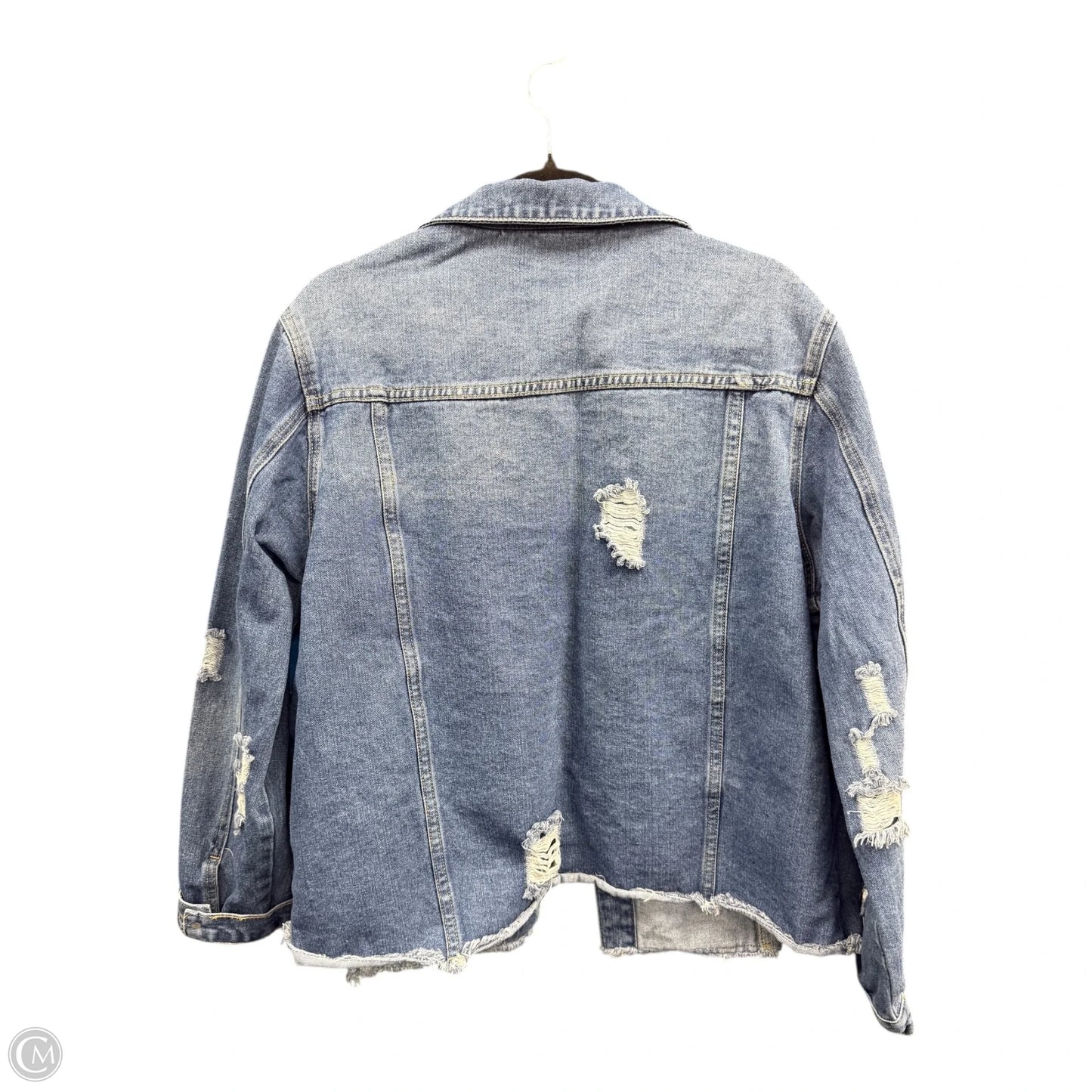 Jacket Denim By Clothes Mentor In Blue Denim, Size: 2x