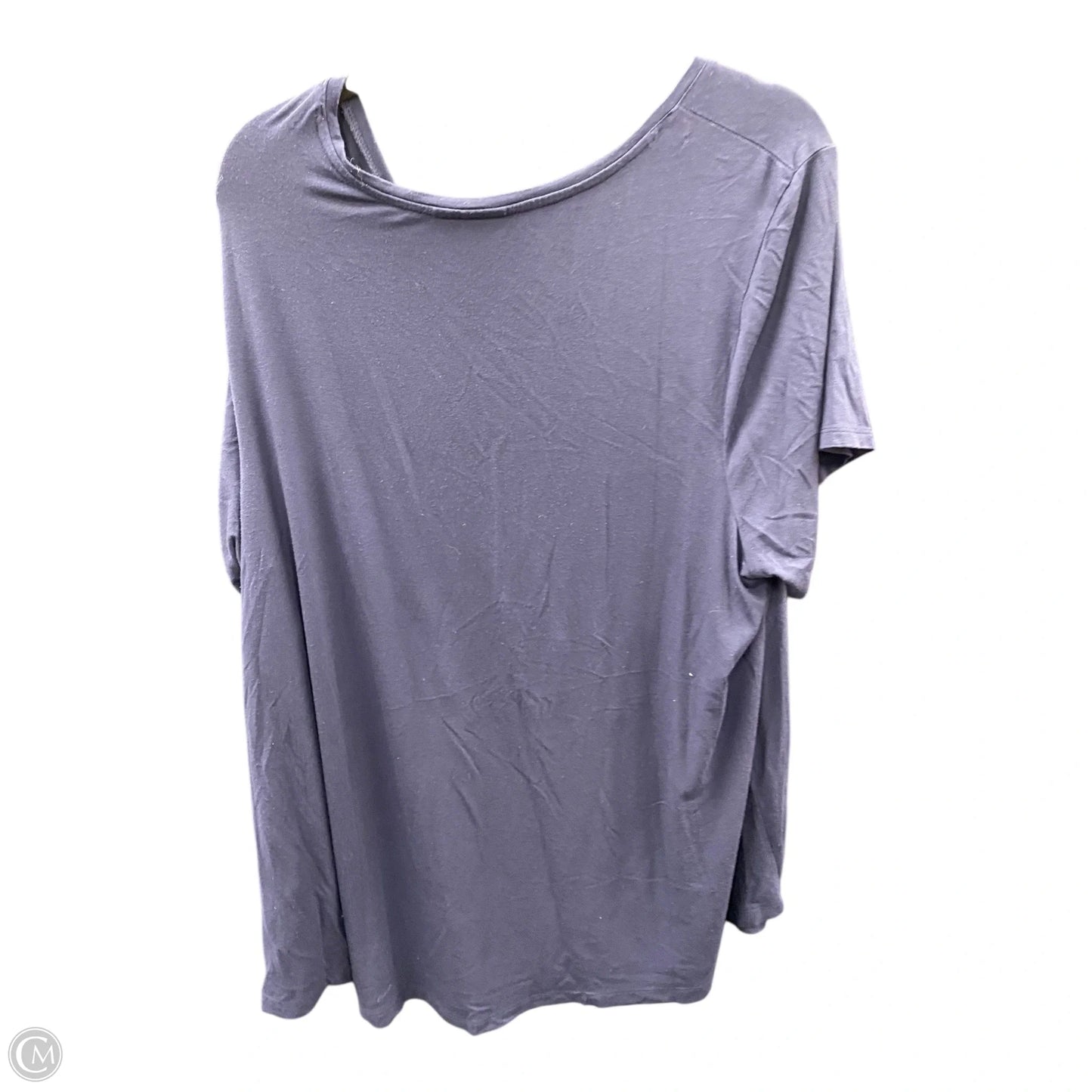 Top Short Sleeve By Jm Collections In Navy, Size: 3x
