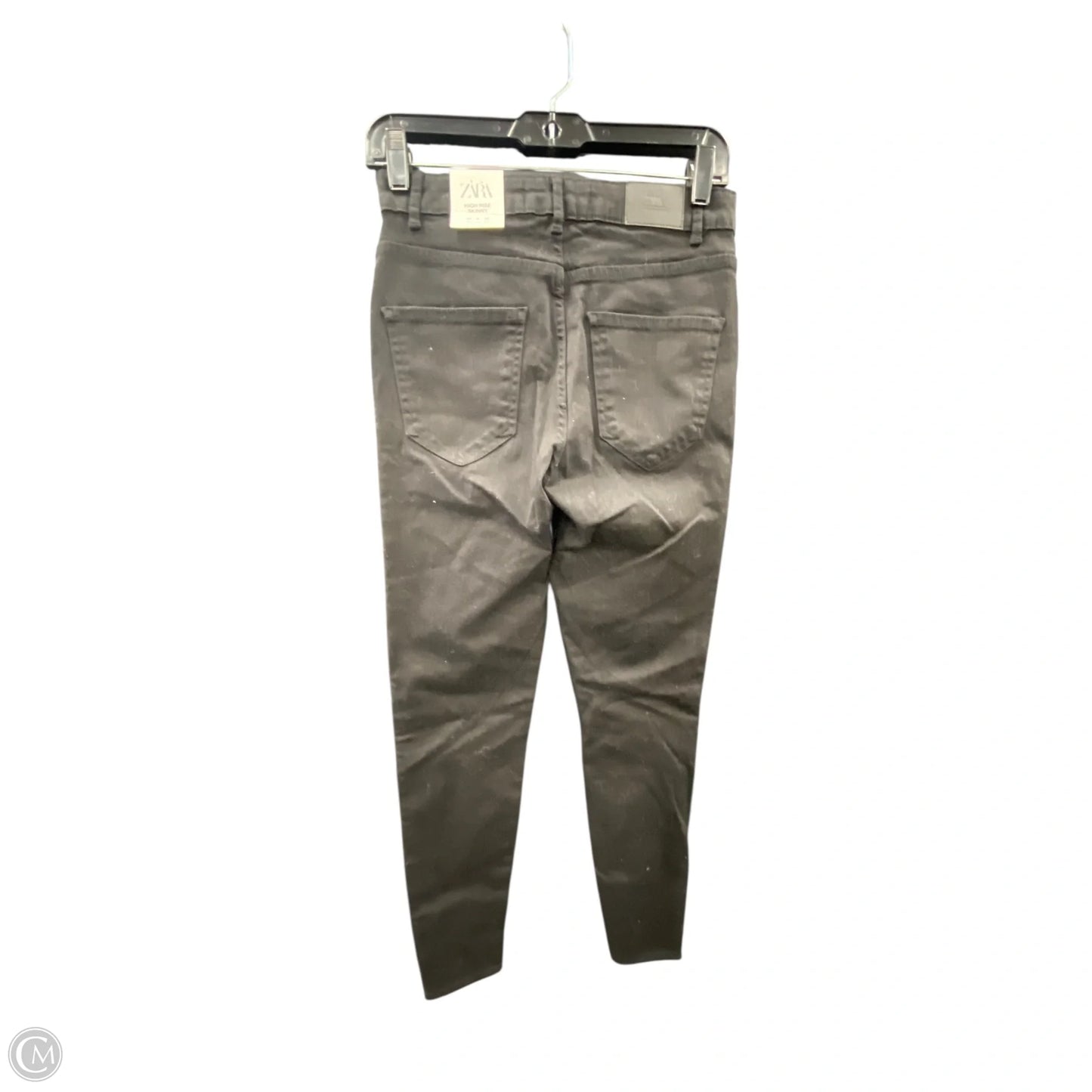 Jeans Skinny By Zara In Black & Silver, Size: 8