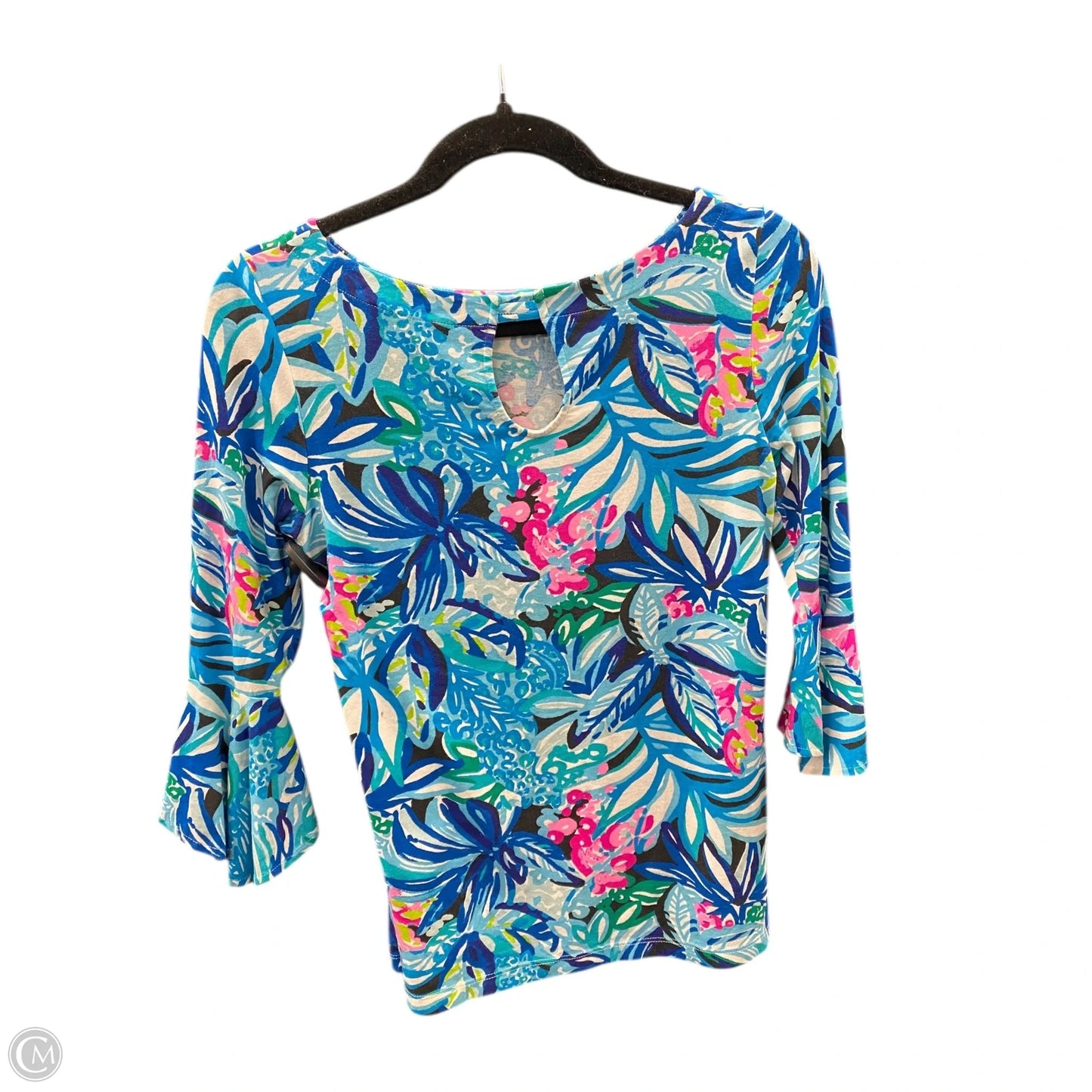 Blouse Designer By Lilly Pulitzer In Blue & Pink, Size: Xs