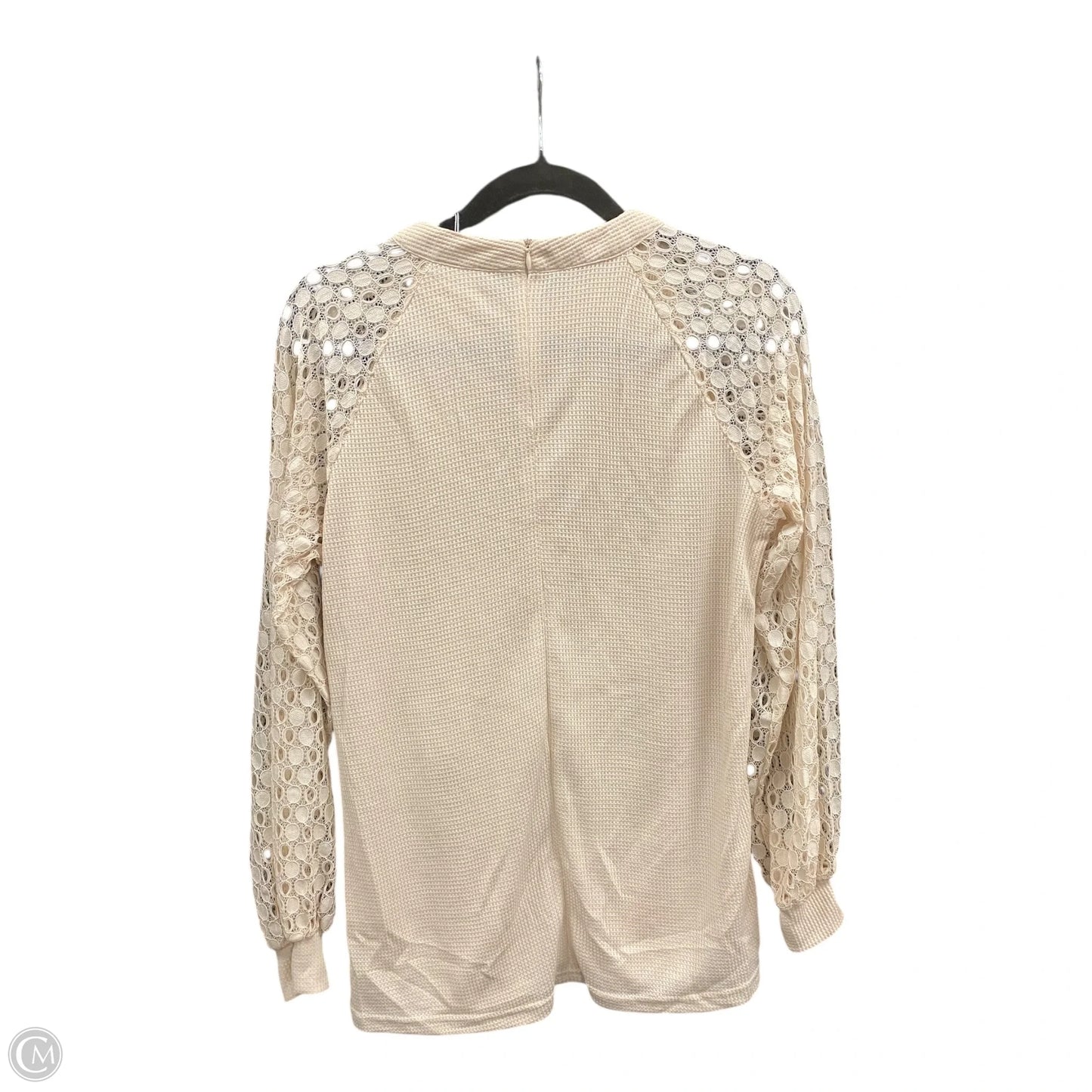 Top Long Sleeve By Miholl In Cream, Size: M