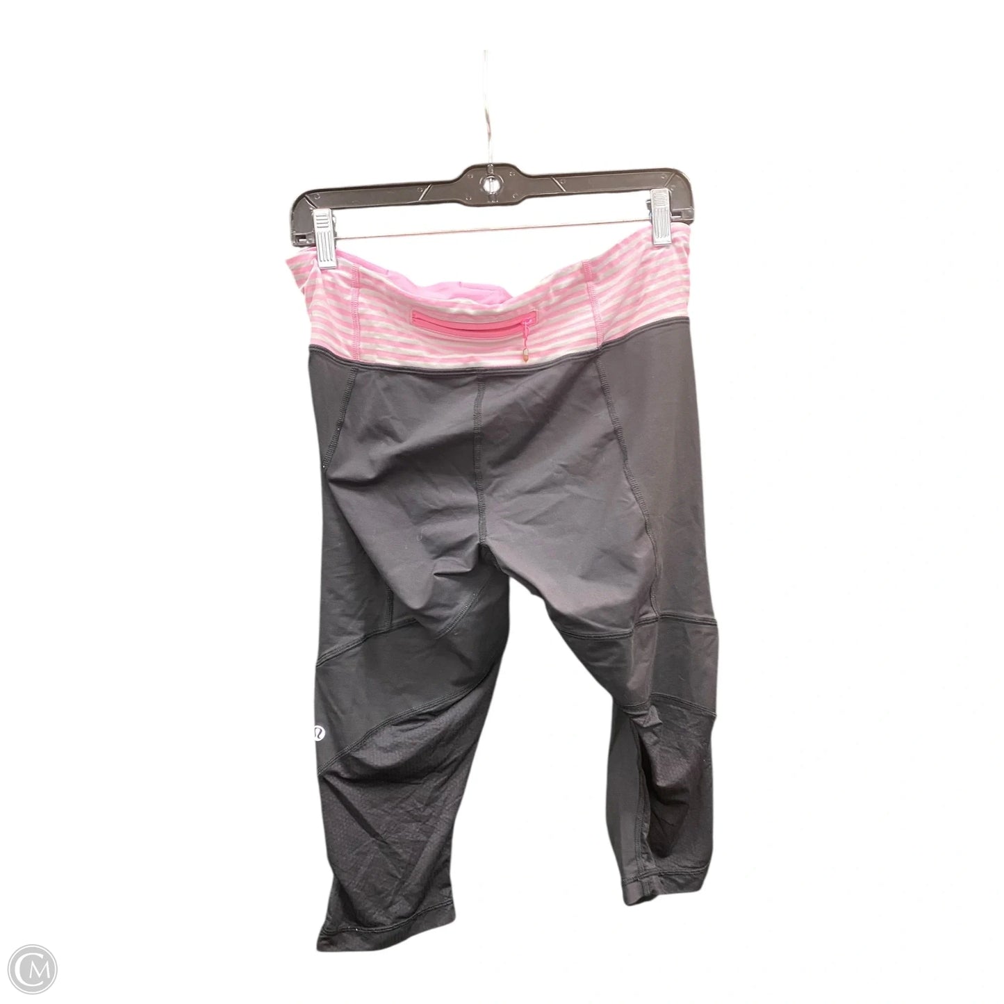 Athletic Leggings Capris By Lululemon In Black & Pink, Size: 12
