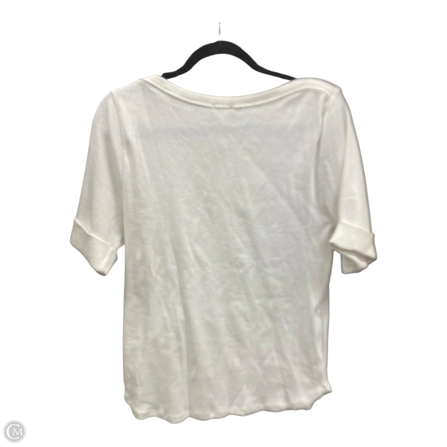 Top Long Sleeve Basic By Talbots In White, Size: L