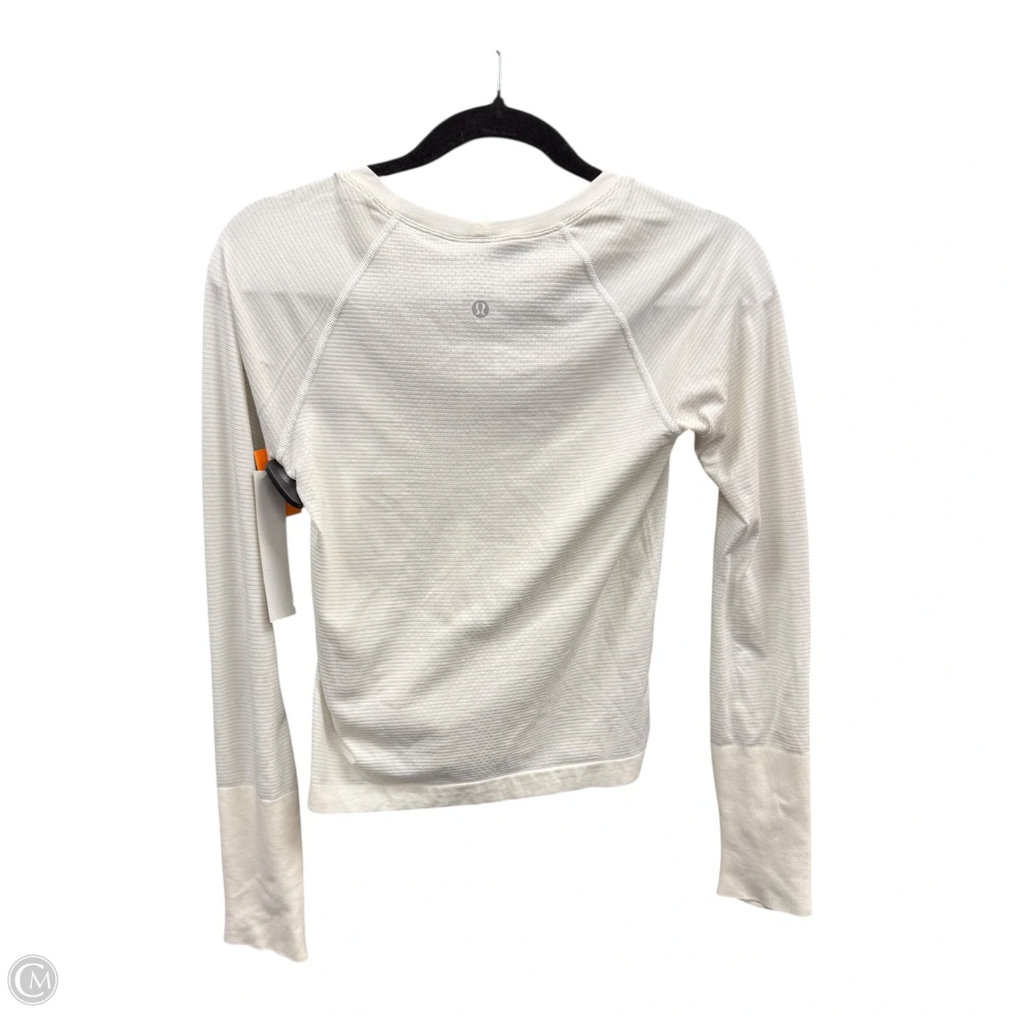 Athletic Top Long Sleeve Crewneck By Lululemon In Ivory, Size: 4