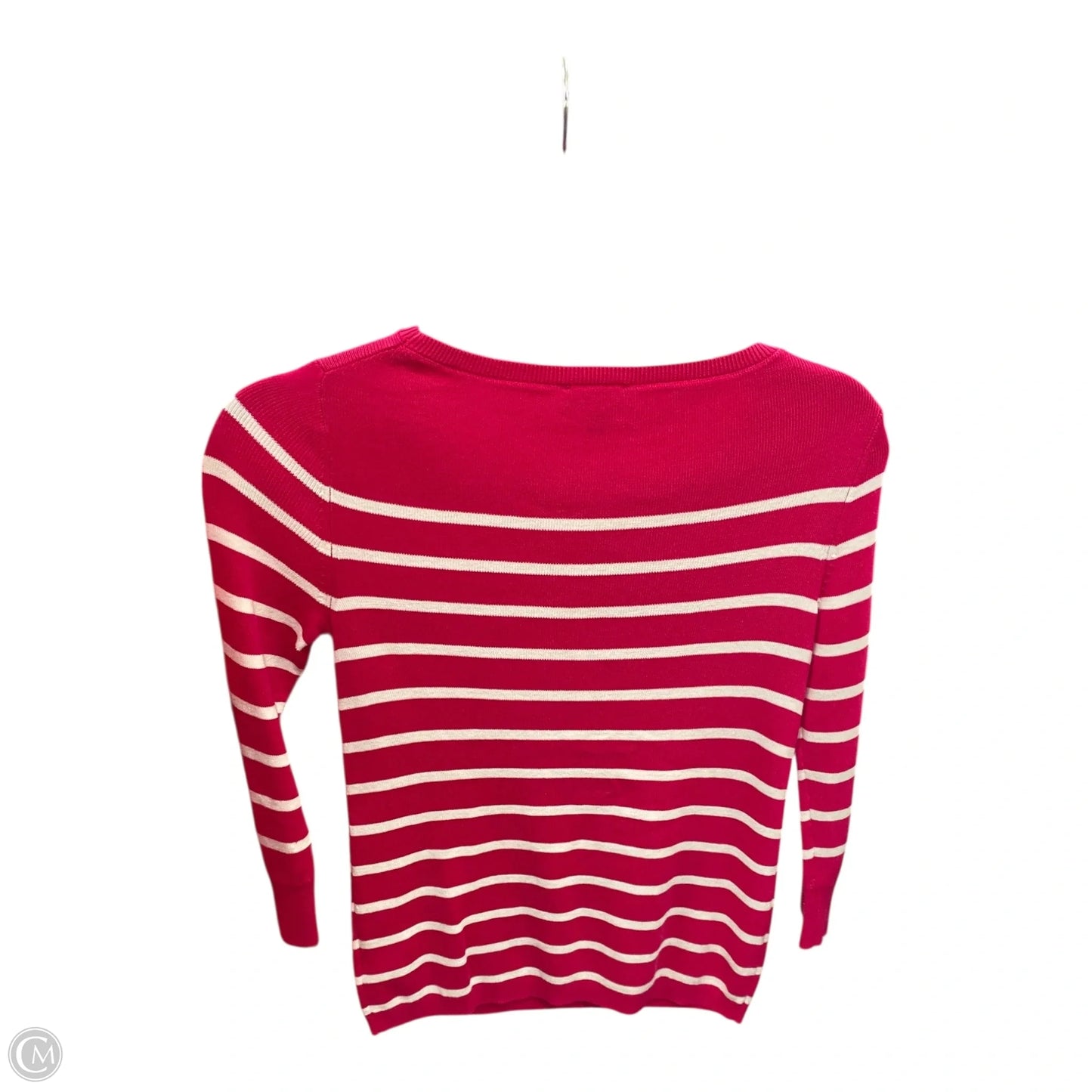 Sweater By Talbots In Pink & White, Size: Xs