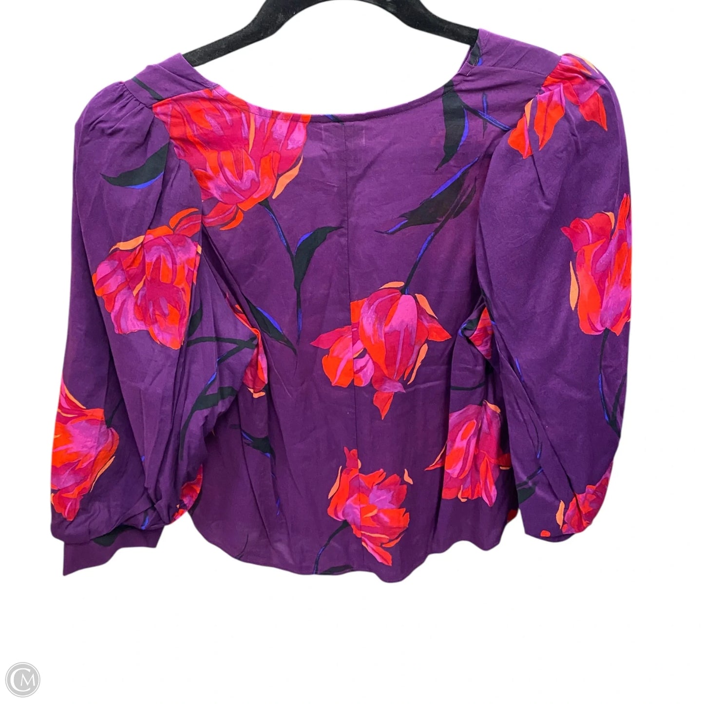 Blouse Long Sleeve By A New Day In Purple & Red, Size: S