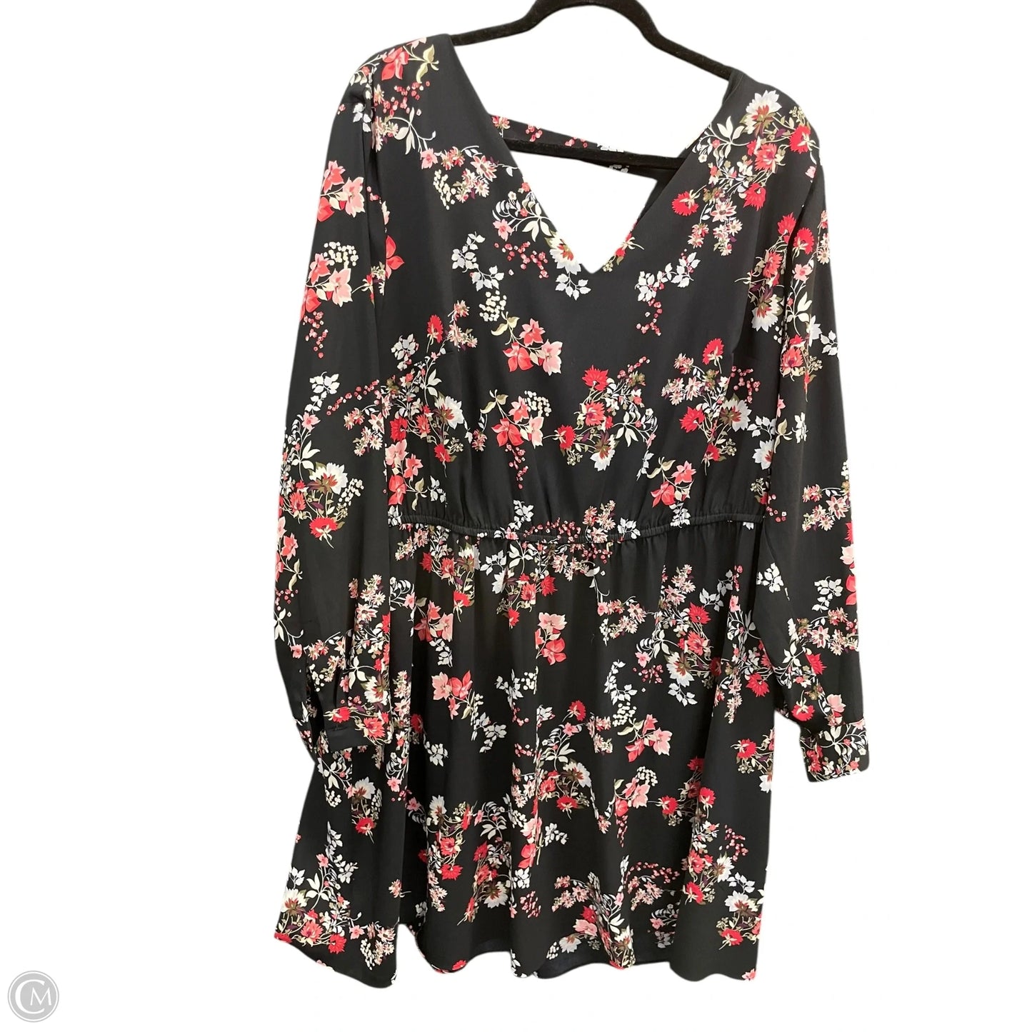 Dress Casual Short By Loft In Black & Pink, Size: 3x