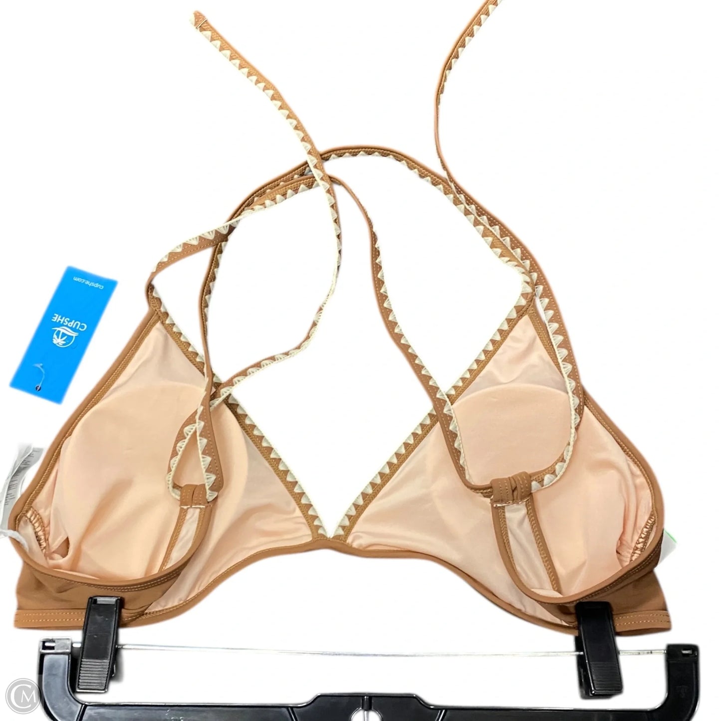 Swimsuit Top By Cupshe In Brown & White, Size: S