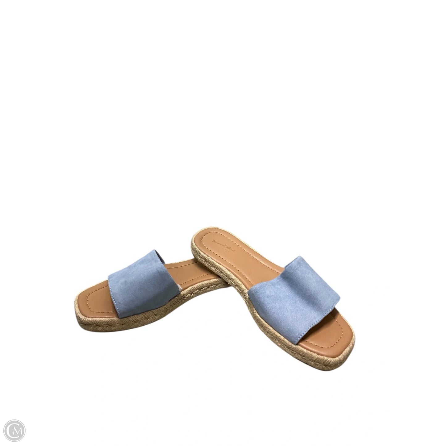 Sandals Flats By Universal Thread In Blue & Cream, Size: 8