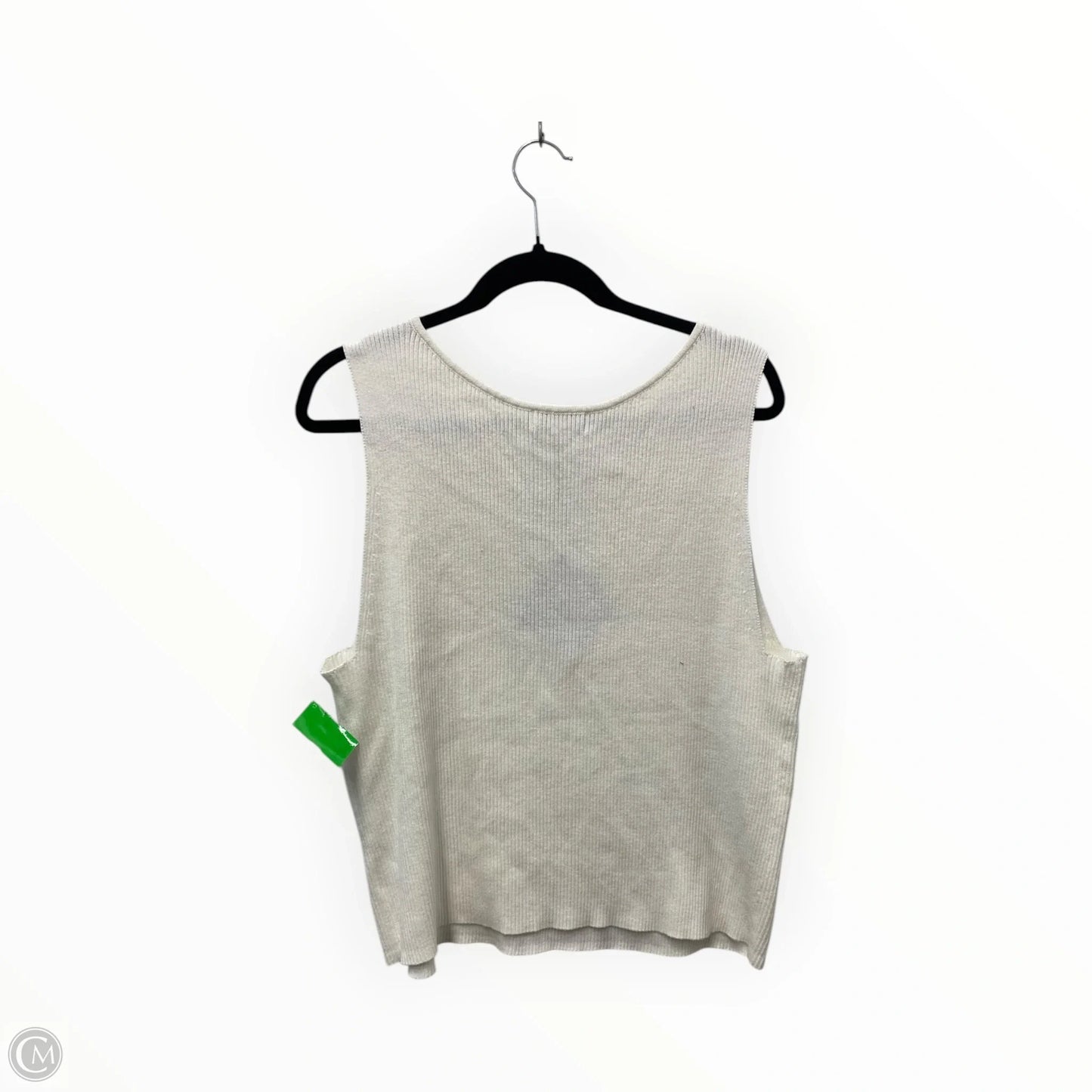 Top Sleeveless By Ava & Viv In Ivory, Size: 3x