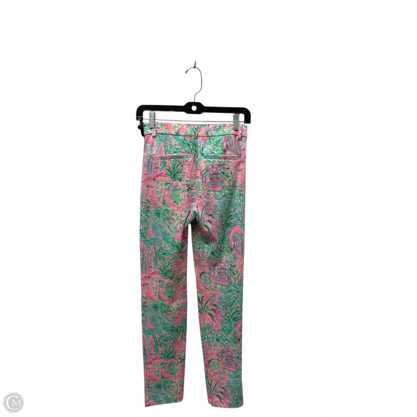 Pants Designer By Lilly Pulitzer In Green & Pink, Size: Xxs