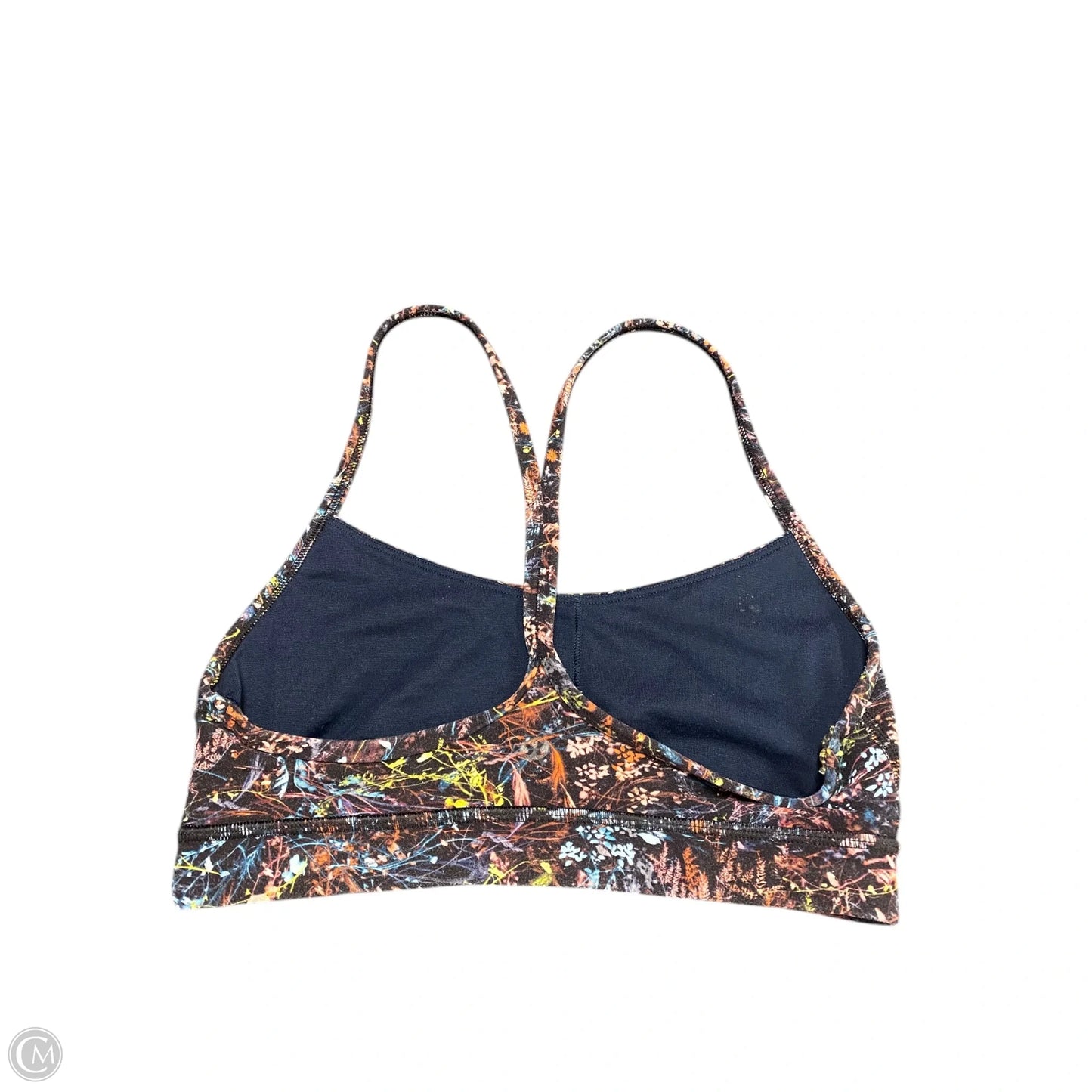 Athletic Bra By Lululemon In Black & Blue, Size: 6