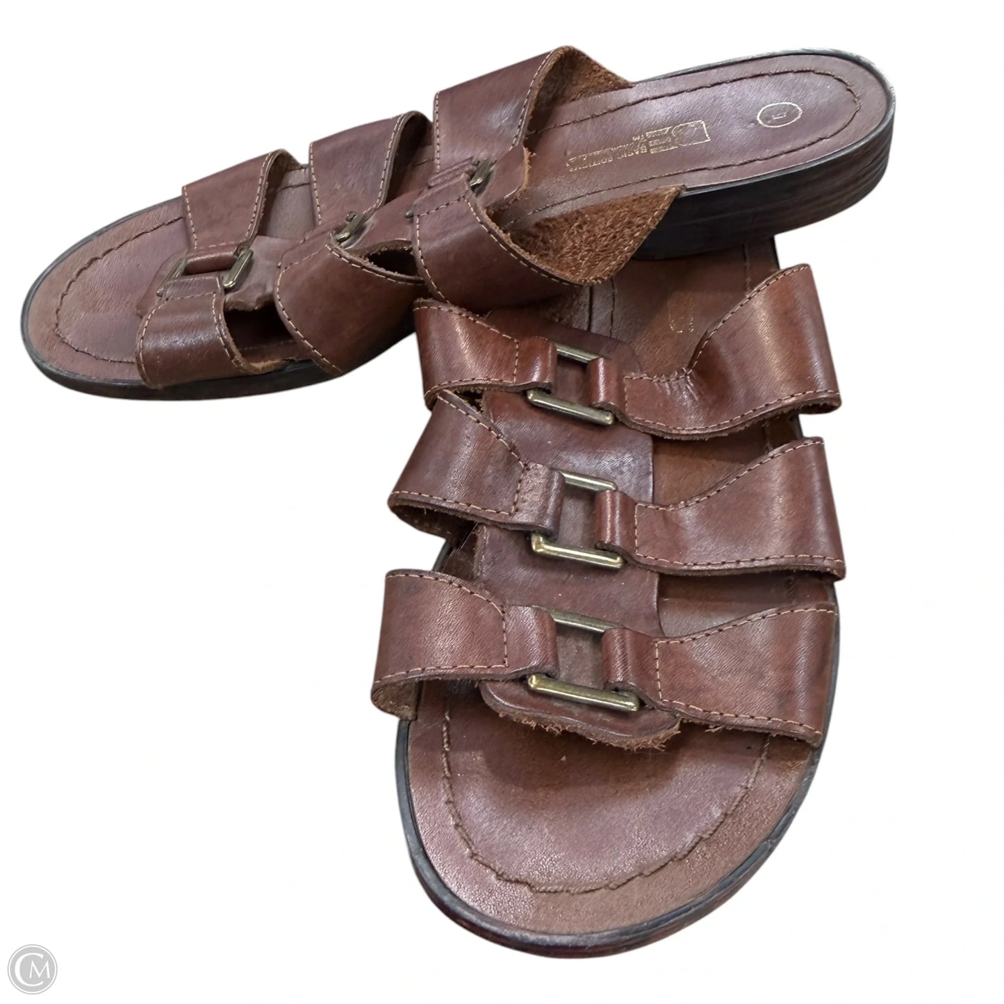 Sandals Flats By Basic Editions In Brown, Size: 9