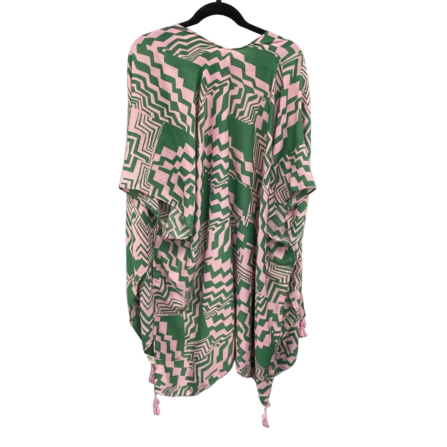 Swimwear Cover-up By Do Everything In Love In Green & Pink, Size: Osfm