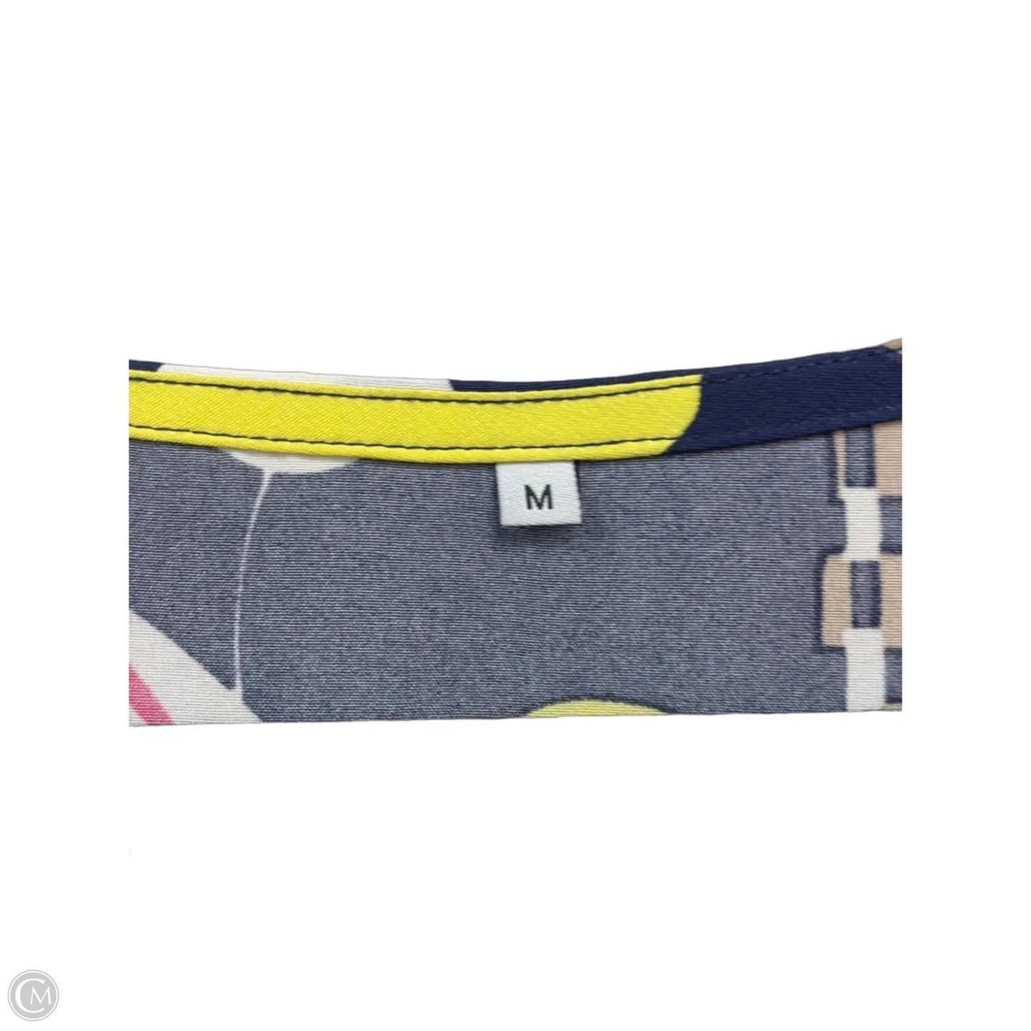 Dress Casual Short By Clothes Mentor In Blue & Yellow, Size: M