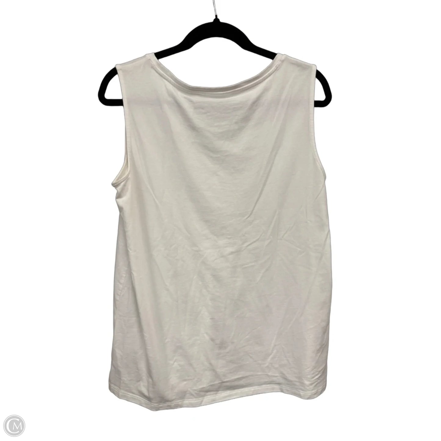 Top Sleeveless Basic By Lands End In White, Size: L