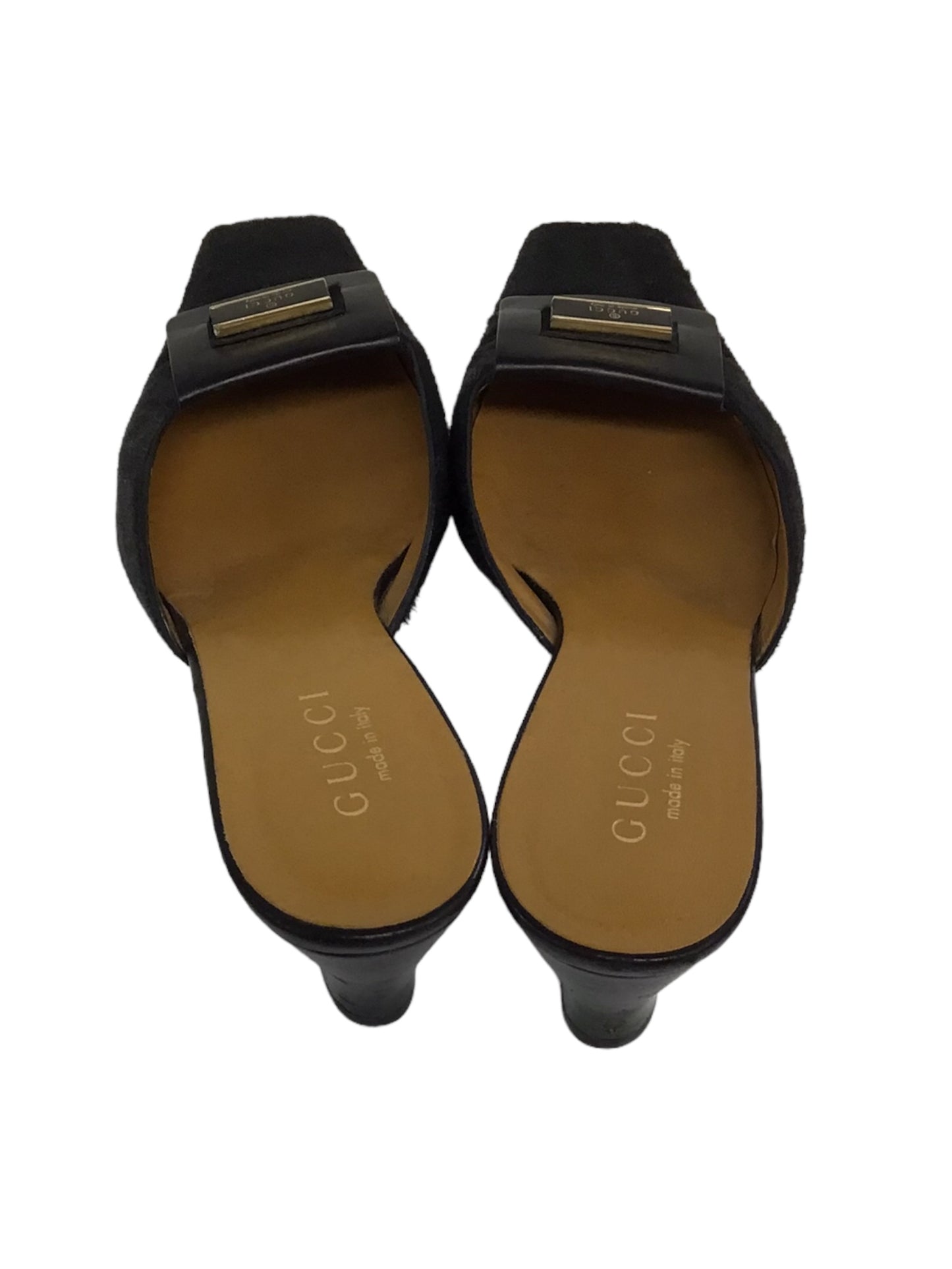 Gucci Luxury Designer Kitten Heels In Black, Size: 6