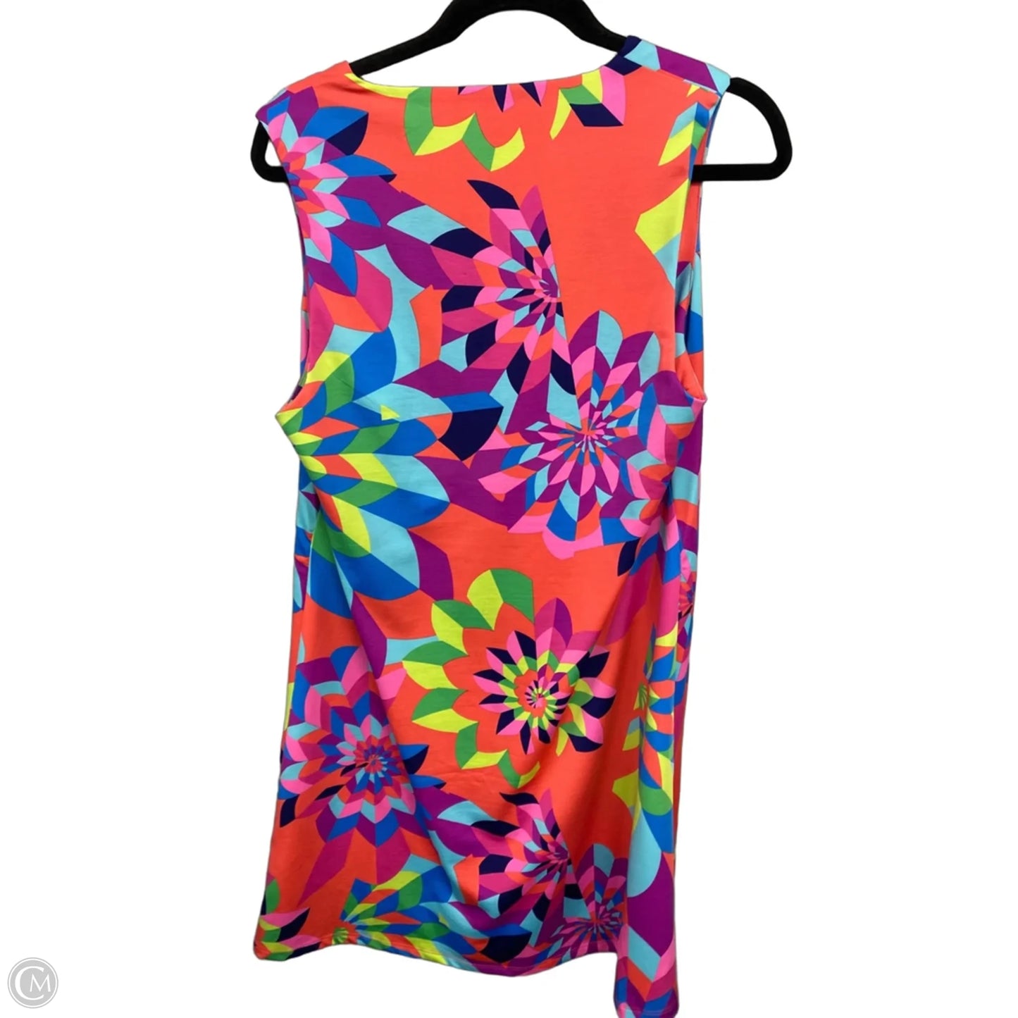 Dress Casual Short By Julie Brown In Orange & Purple, Size: L