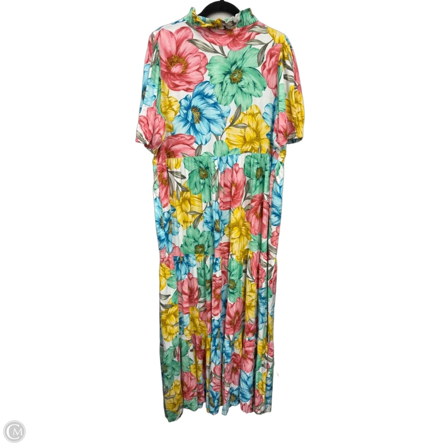 Dress Casual Maxi By Crown And Ivy In Green & Pink, Size: Xl